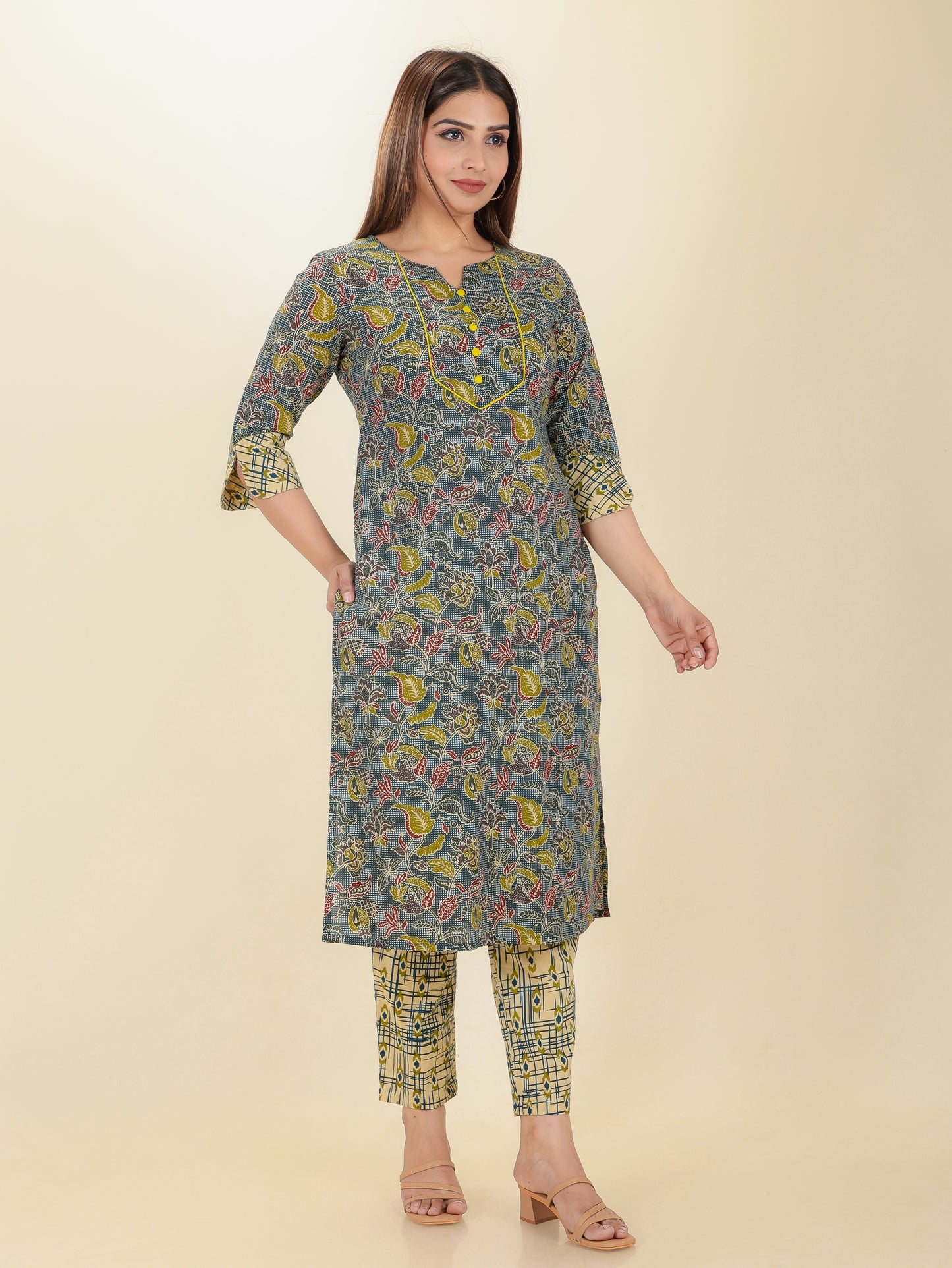 Soft Cotton Floral Kurta