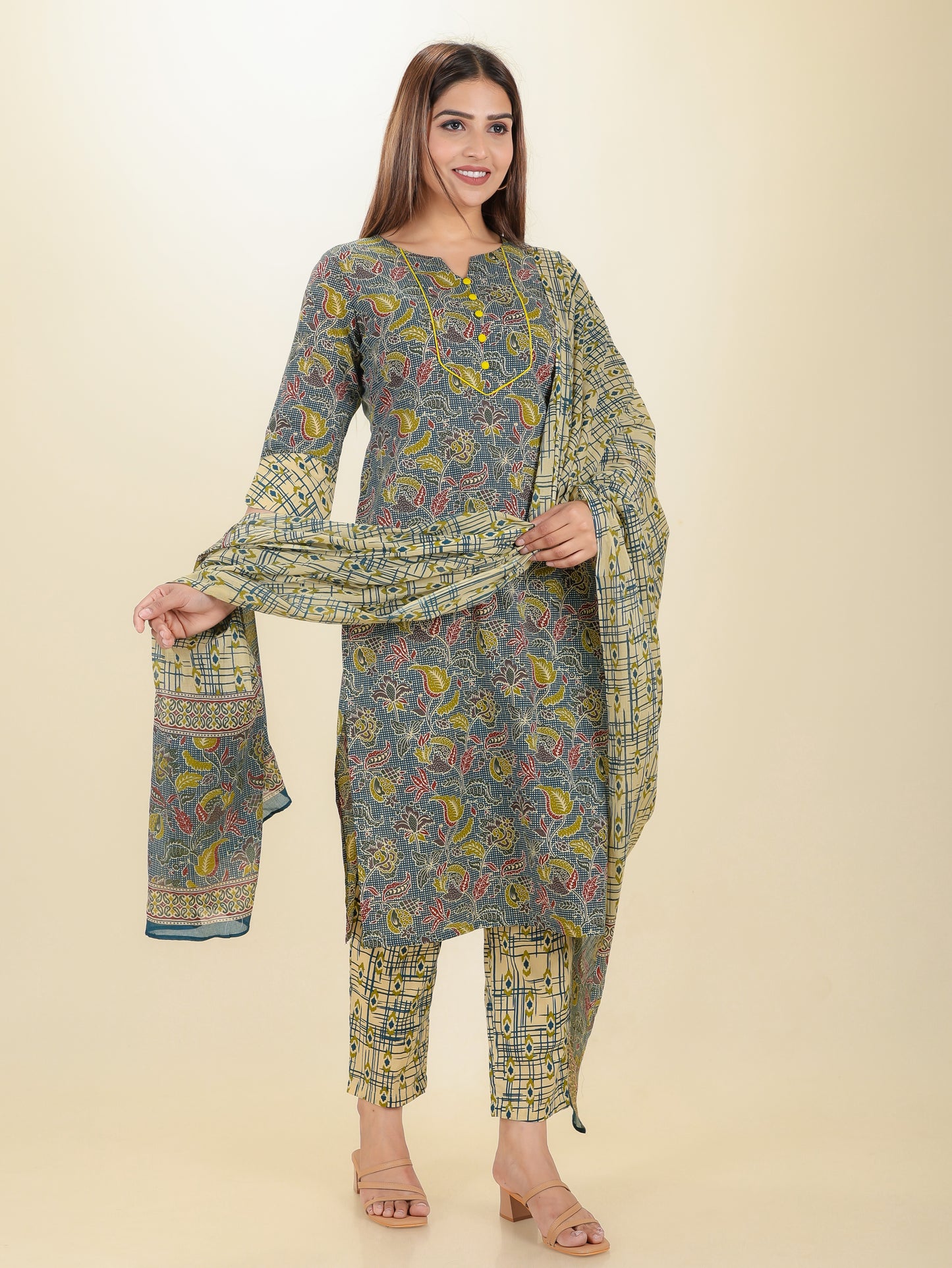 Soft Cotton Floral Kurta