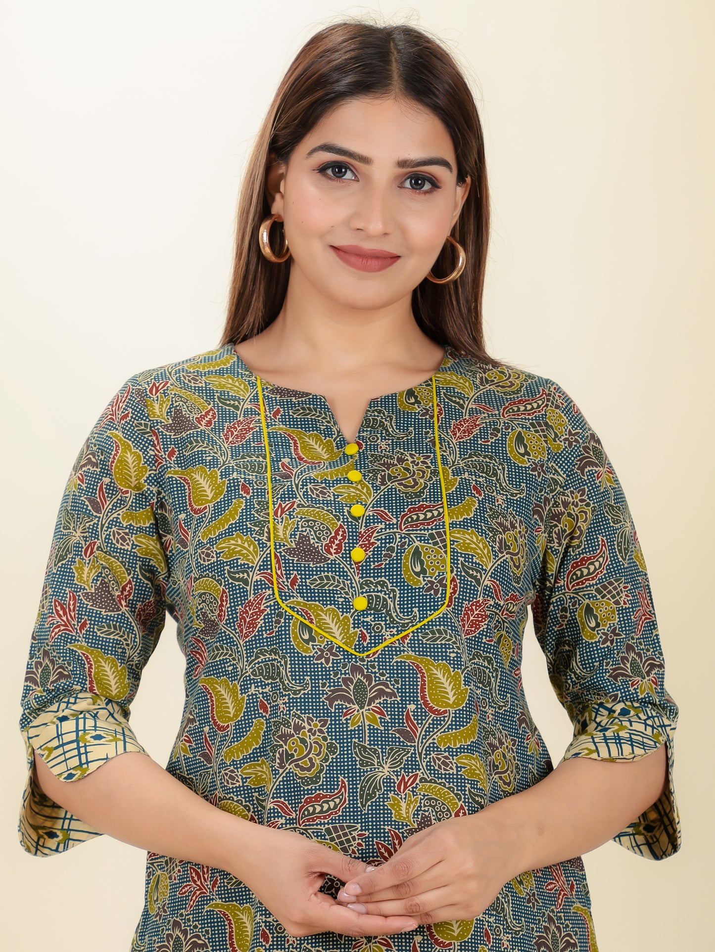 Soft Cotton Floral Kurta