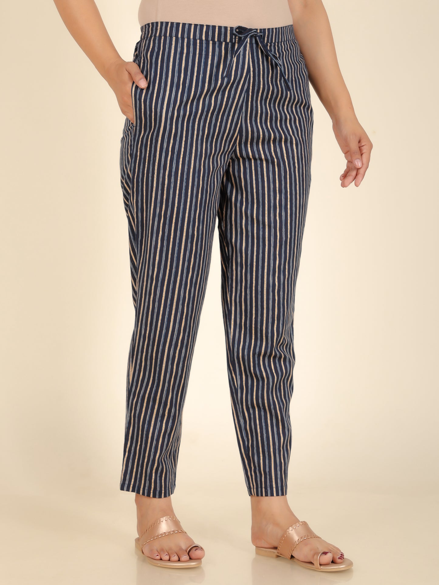 Soft Cotton Striped Pant