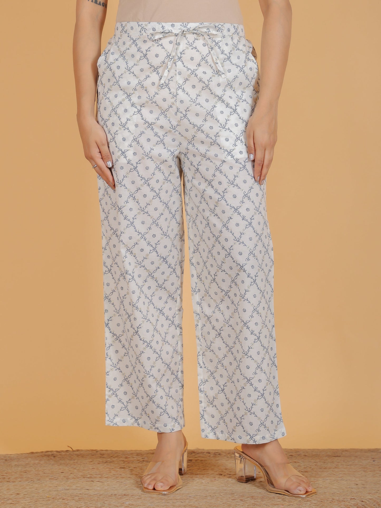 Soft Cotton Geometric Pant