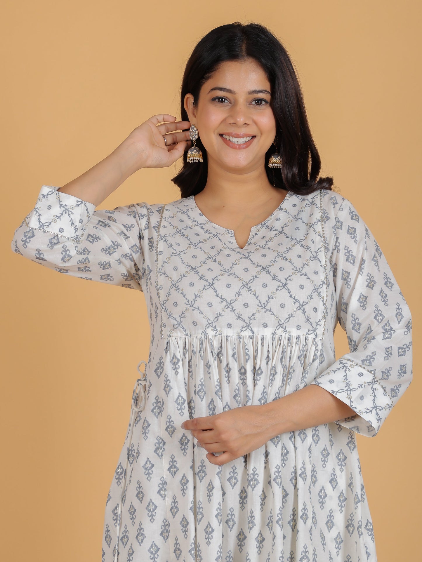 Soft Cotton Ikat Kurta