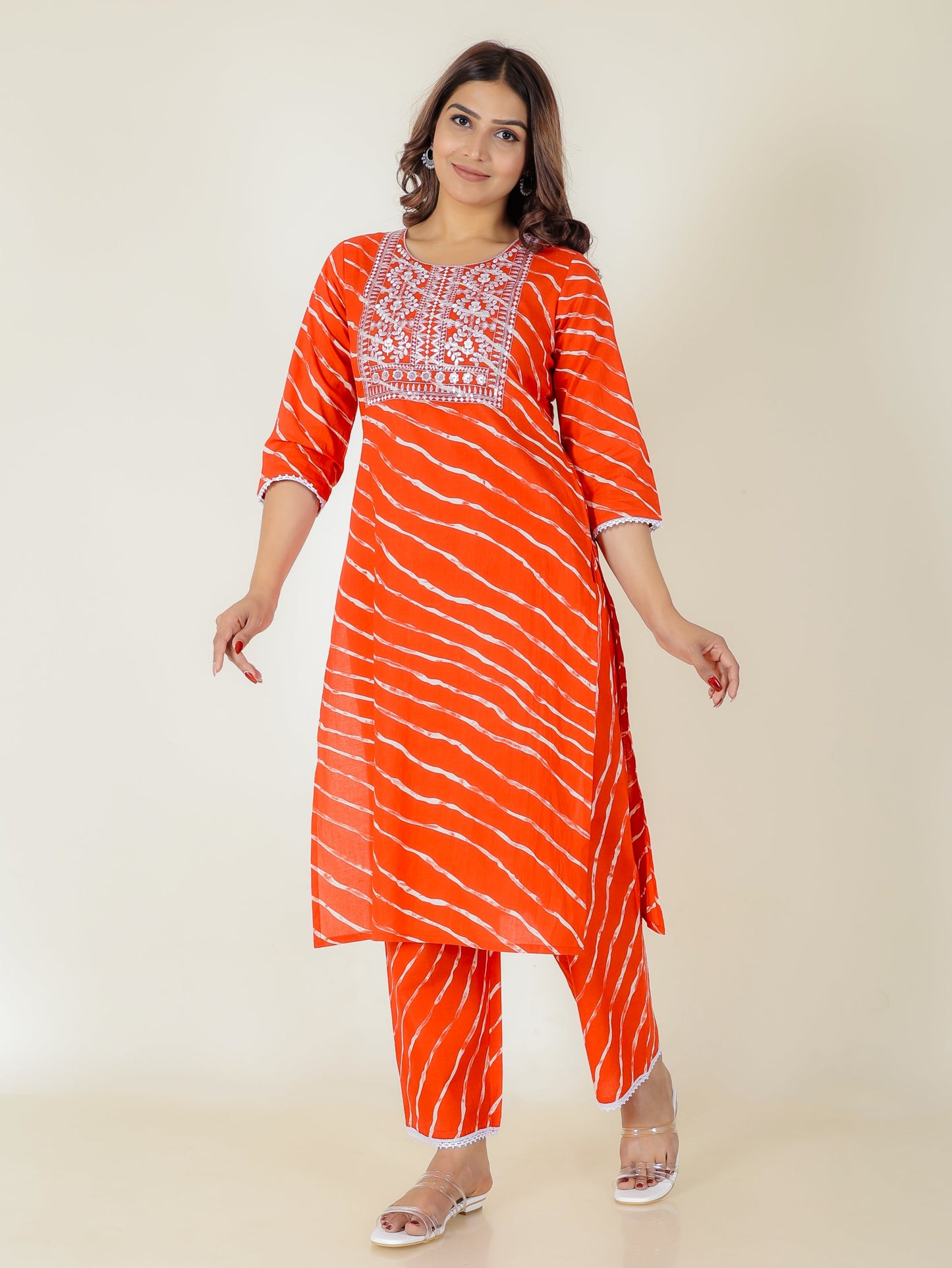 Soft Cotton Leheriya Kurta