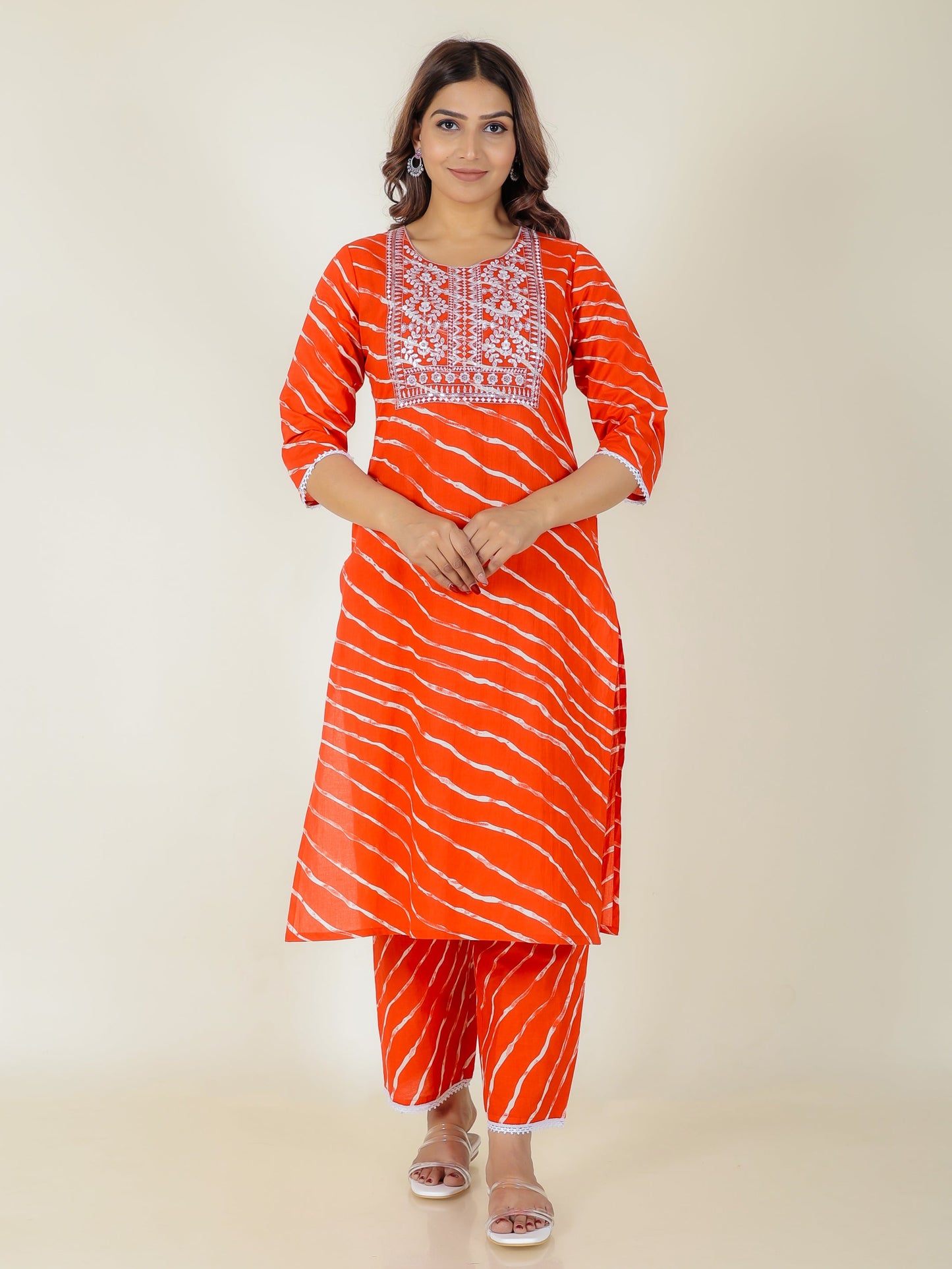 Soft Cotton Leheriya Kurta