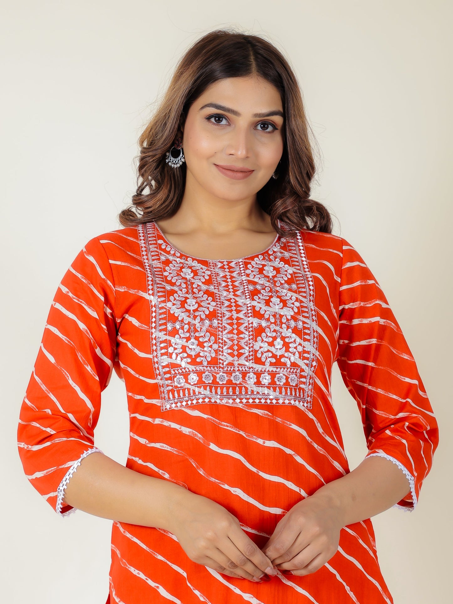 Soft Cotton Leheriya Kurta