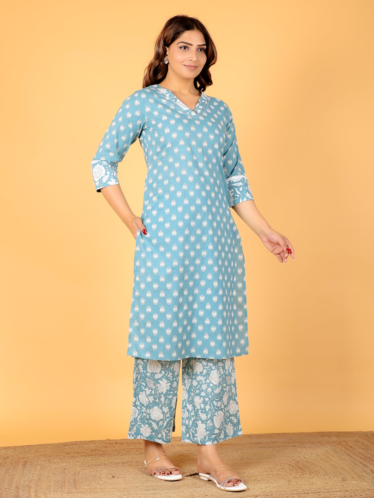 Soft Cotton Block Kurta