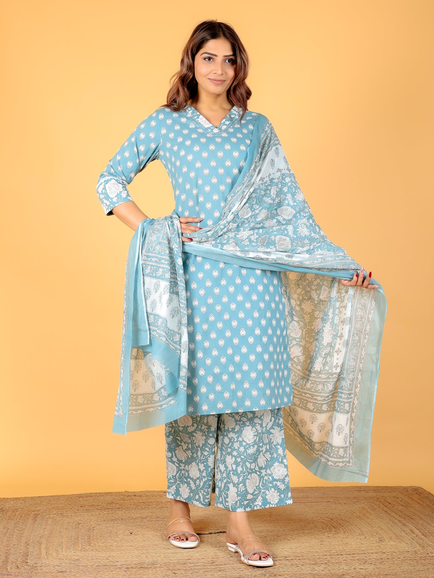 Voile Cotton Block Dupatta