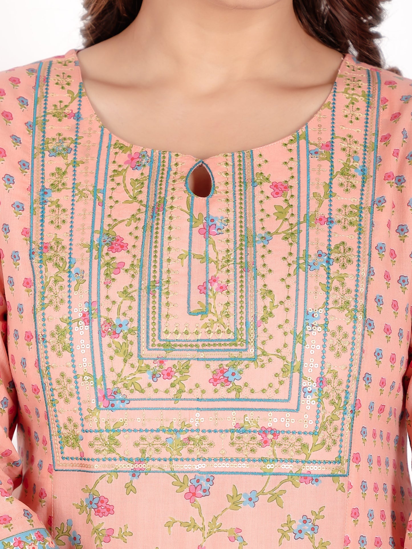 Soft Cotton Floral Kurta