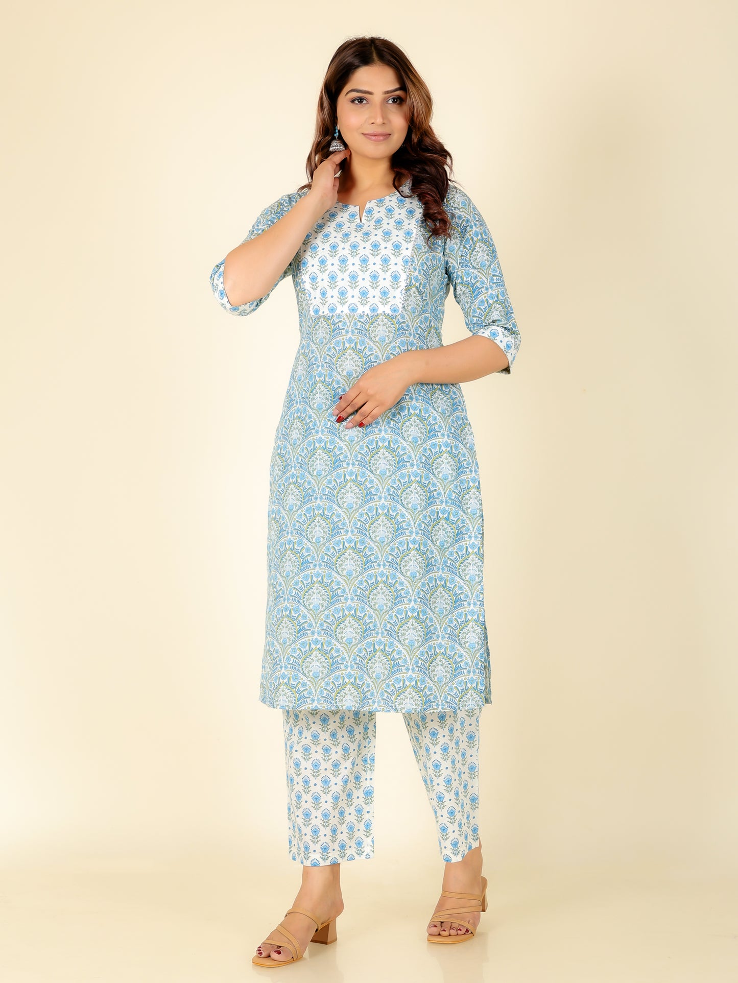 Soft Cotton Floral Kurta