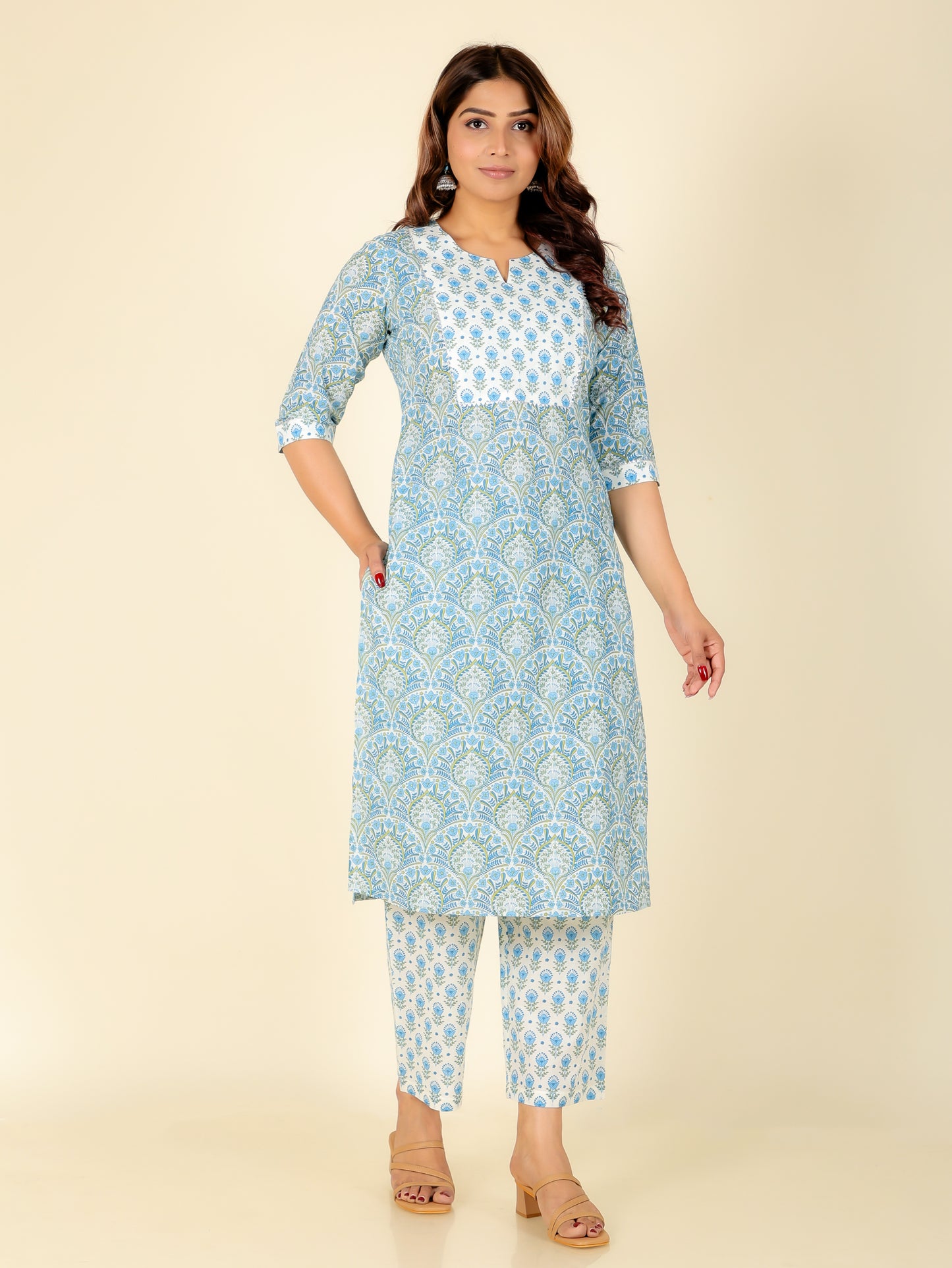 Soft Cotton Floral Kurta