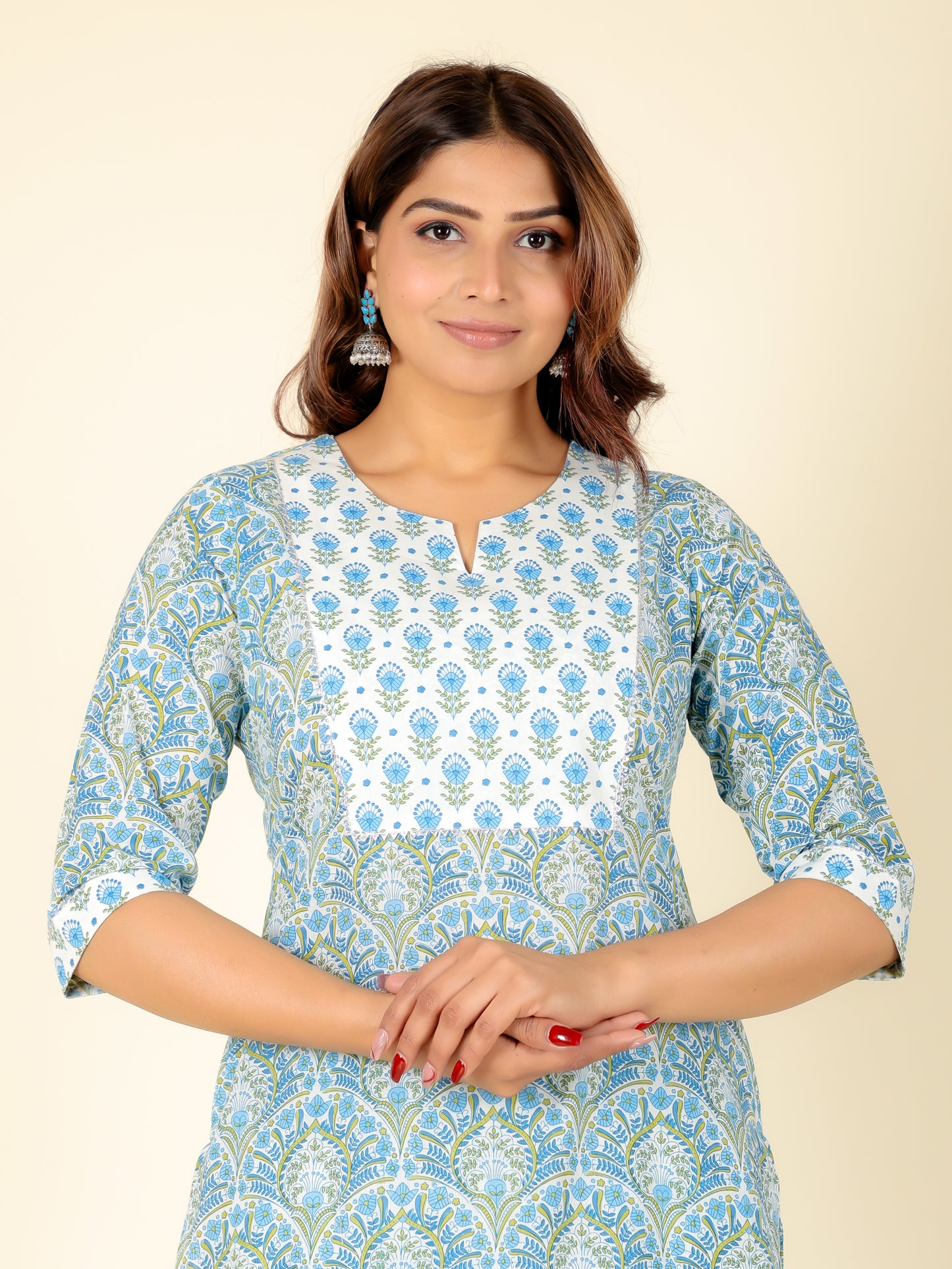 Soft Cotton Floral Kurta