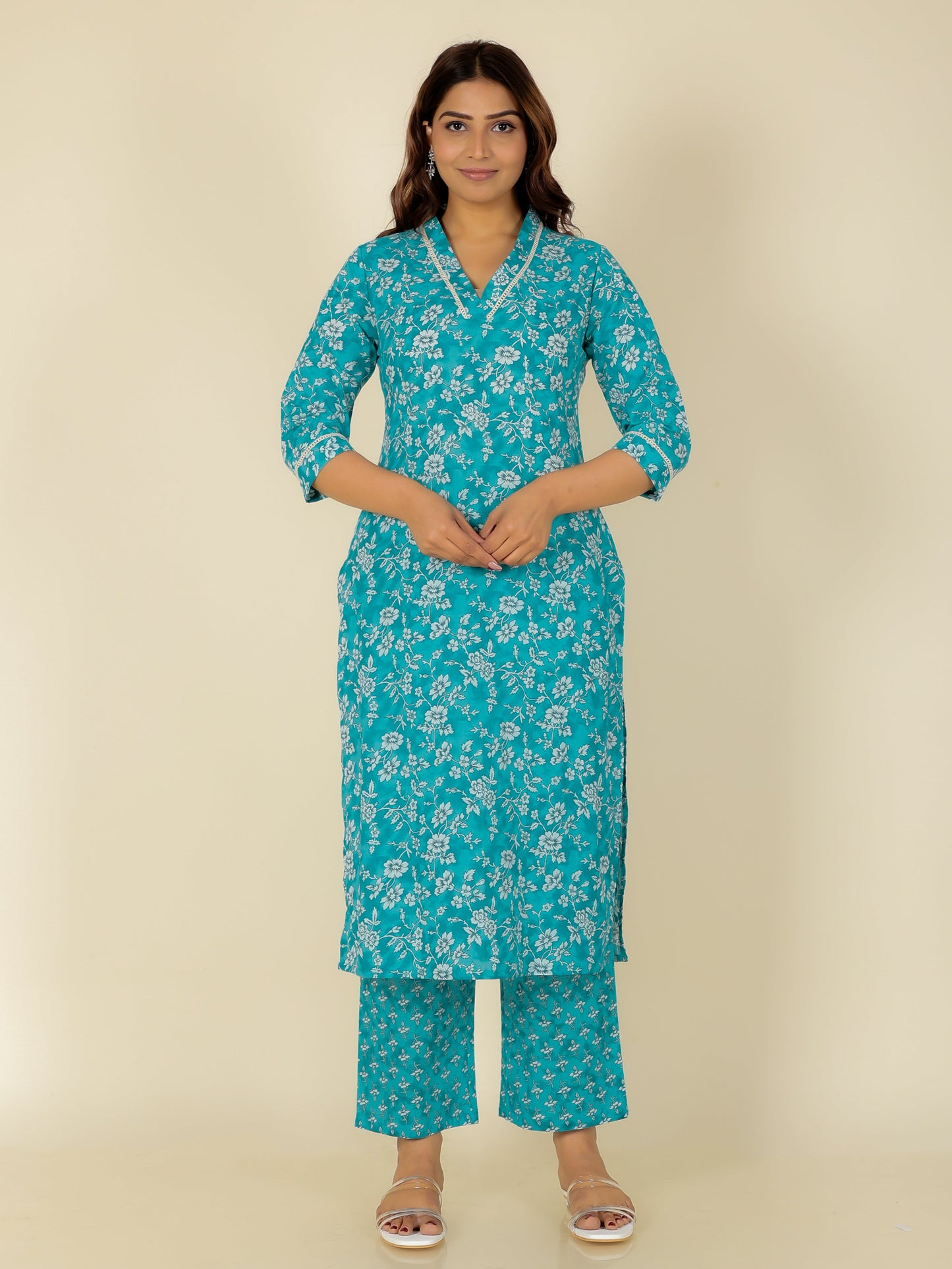 Soft Cotton Floral Kurta