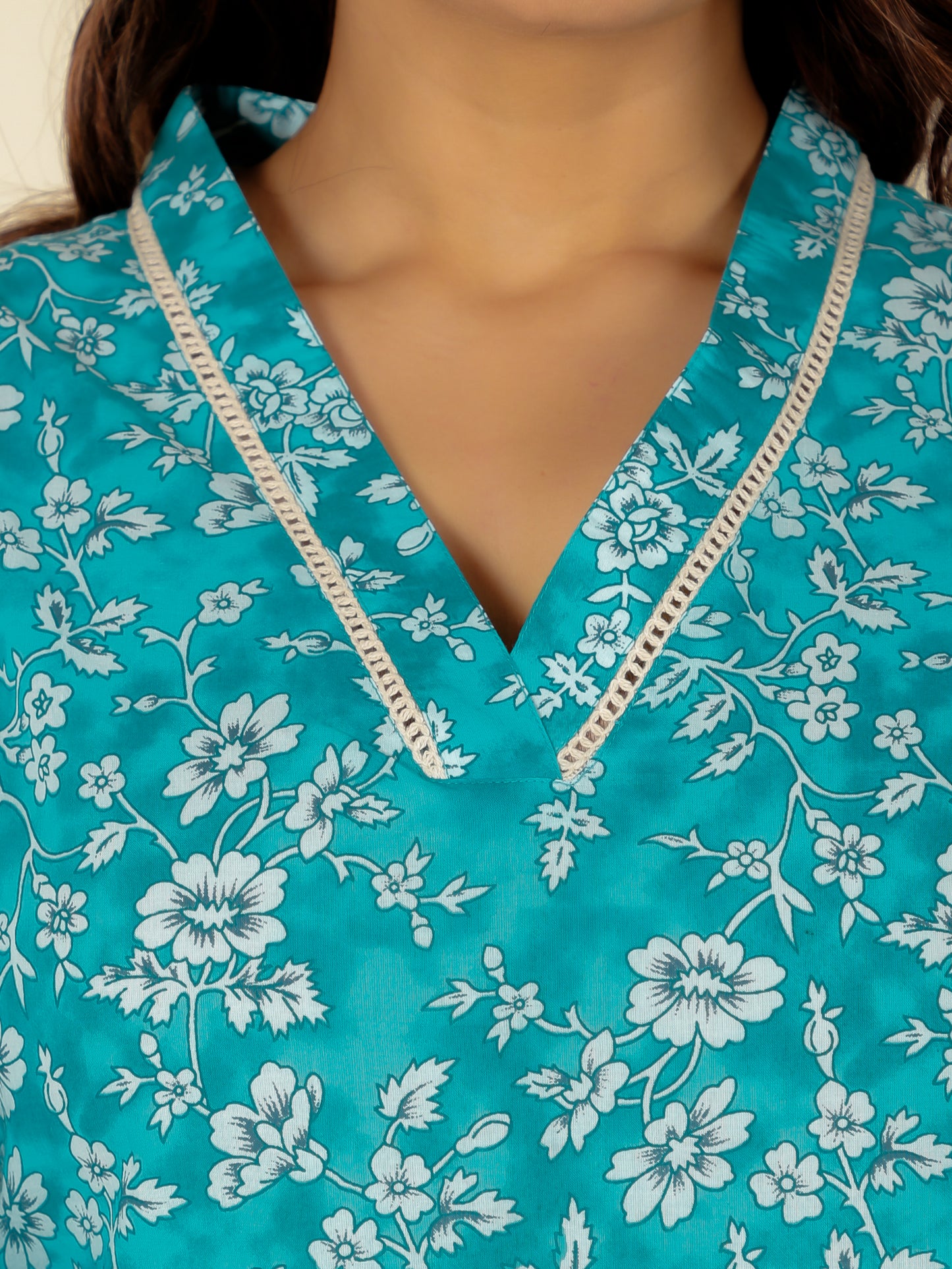 Soft Cotton Floral Kurta