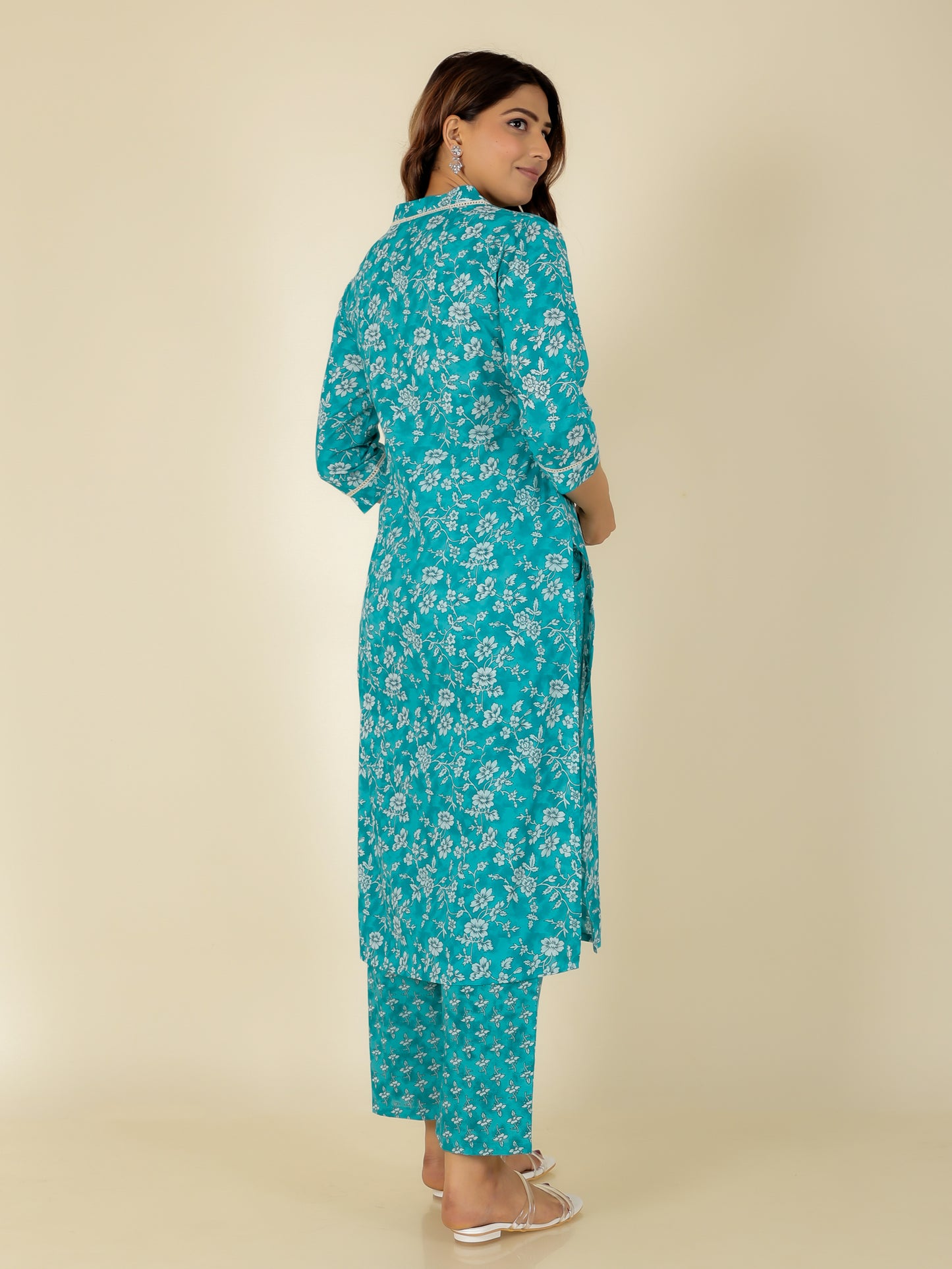 Soft Cotton Floral Kurta