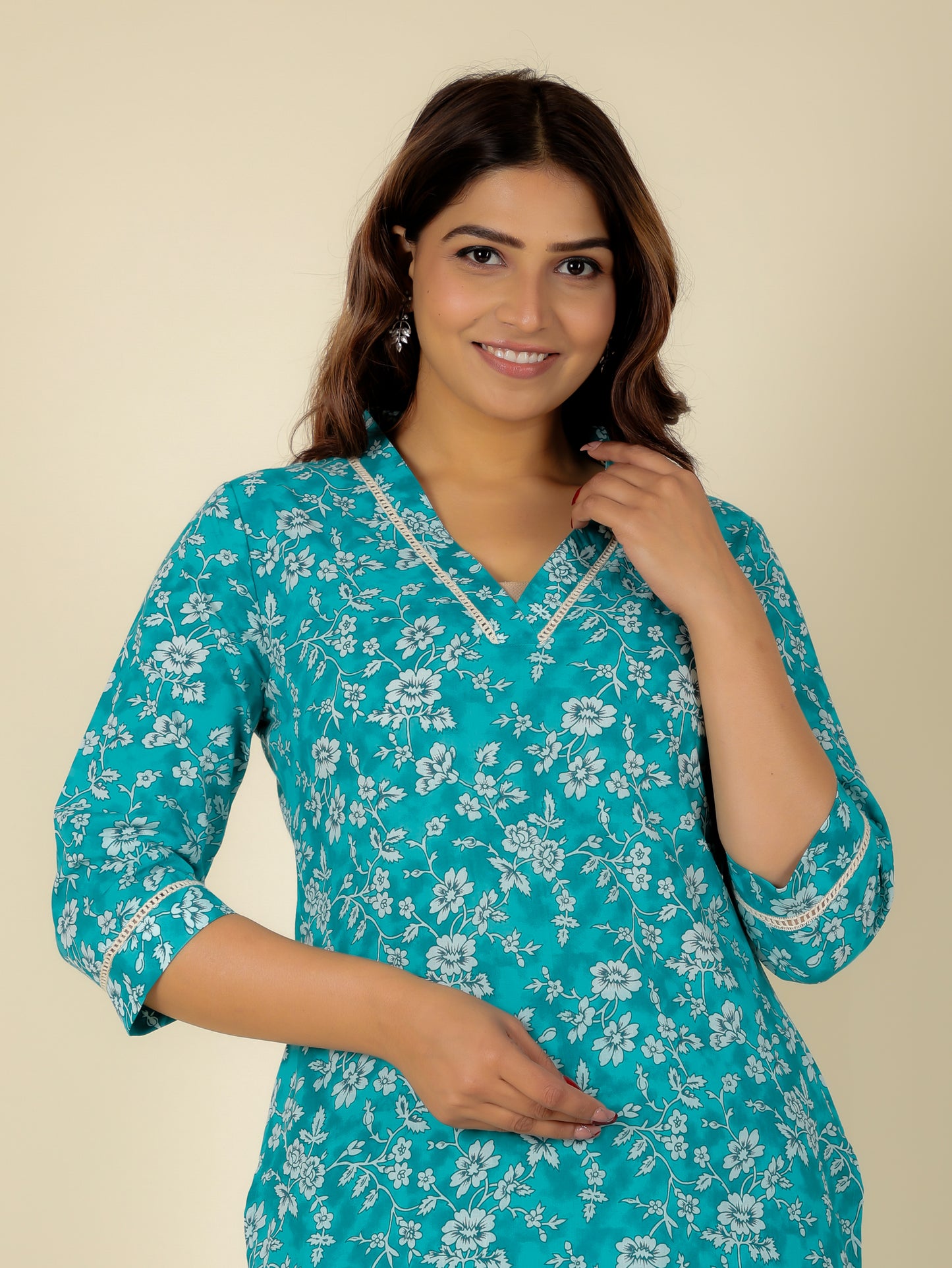 Soft Cotton Floral Kurta