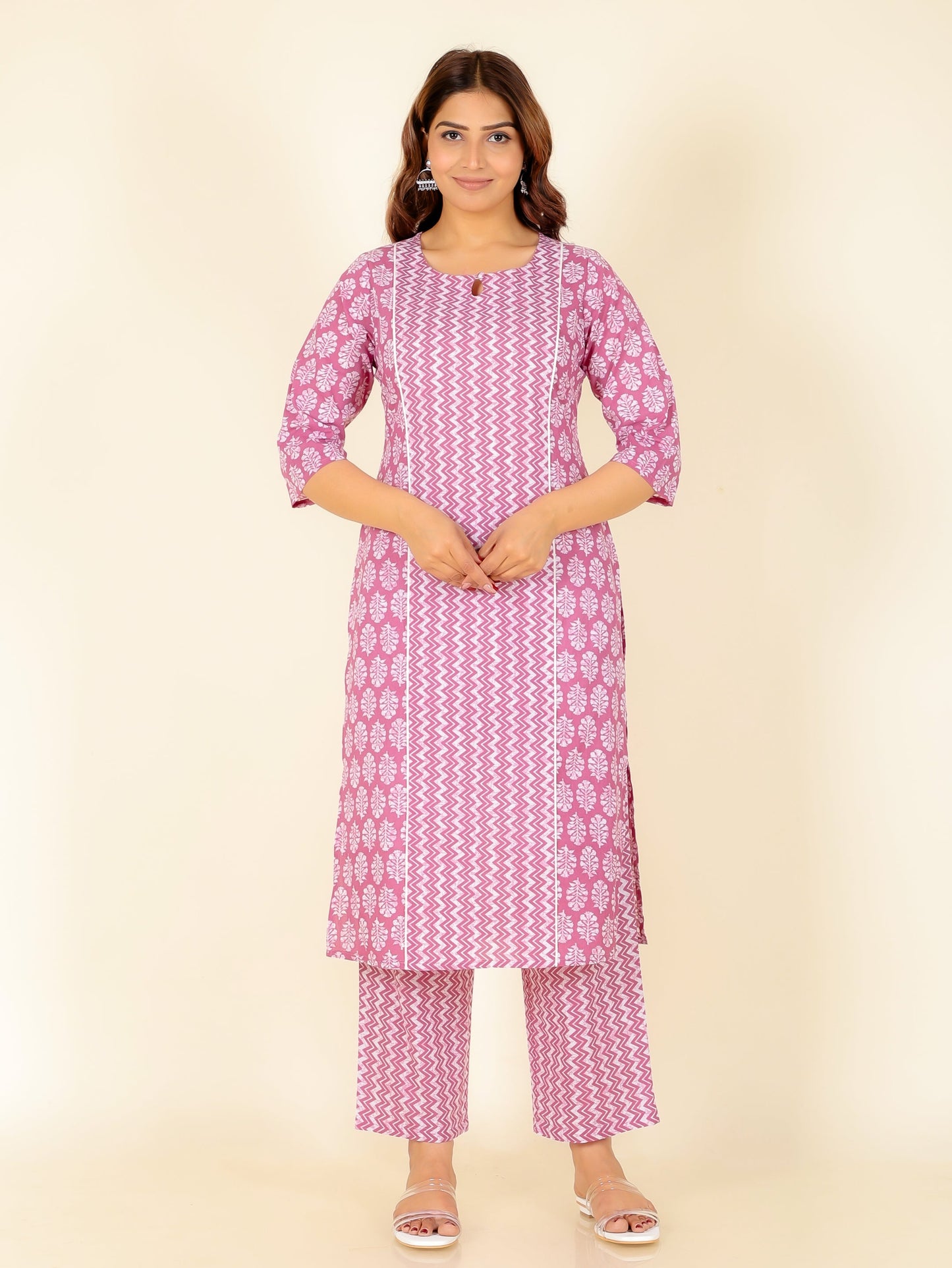 Soft Cotton Floral Kurta