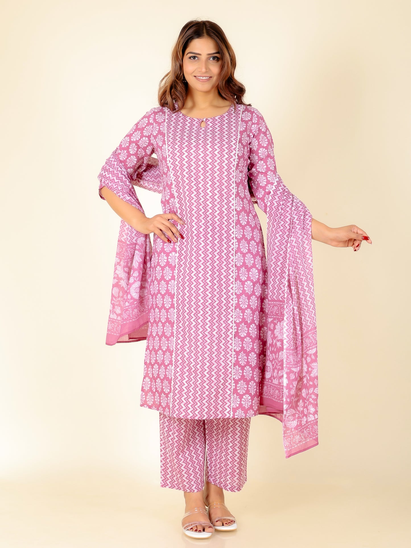 Soft Cotton Floral Kurta