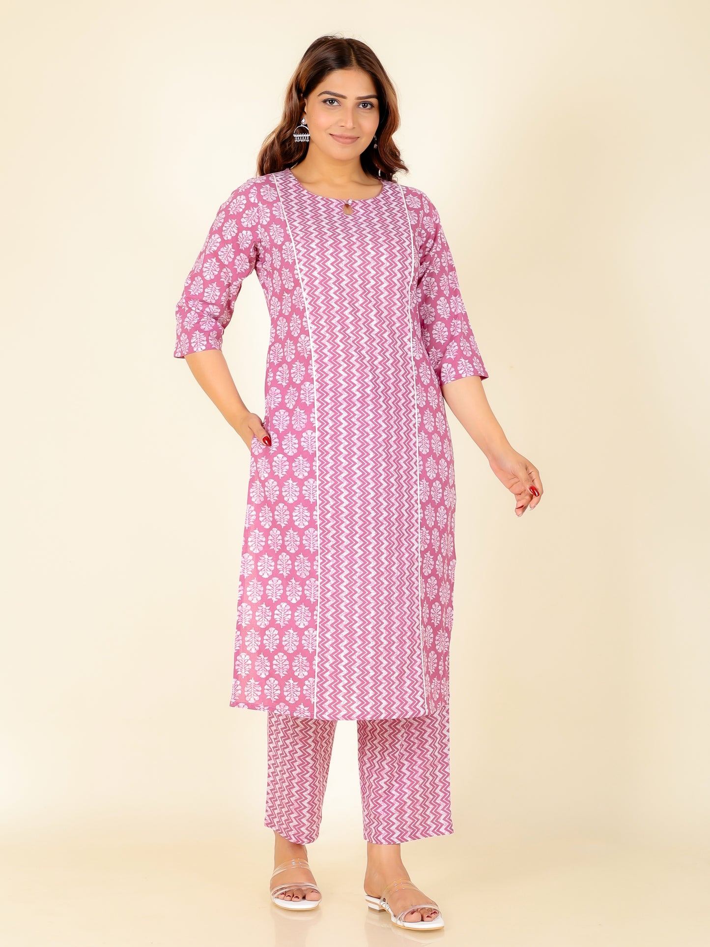 Soft Cotton Floral Kurta