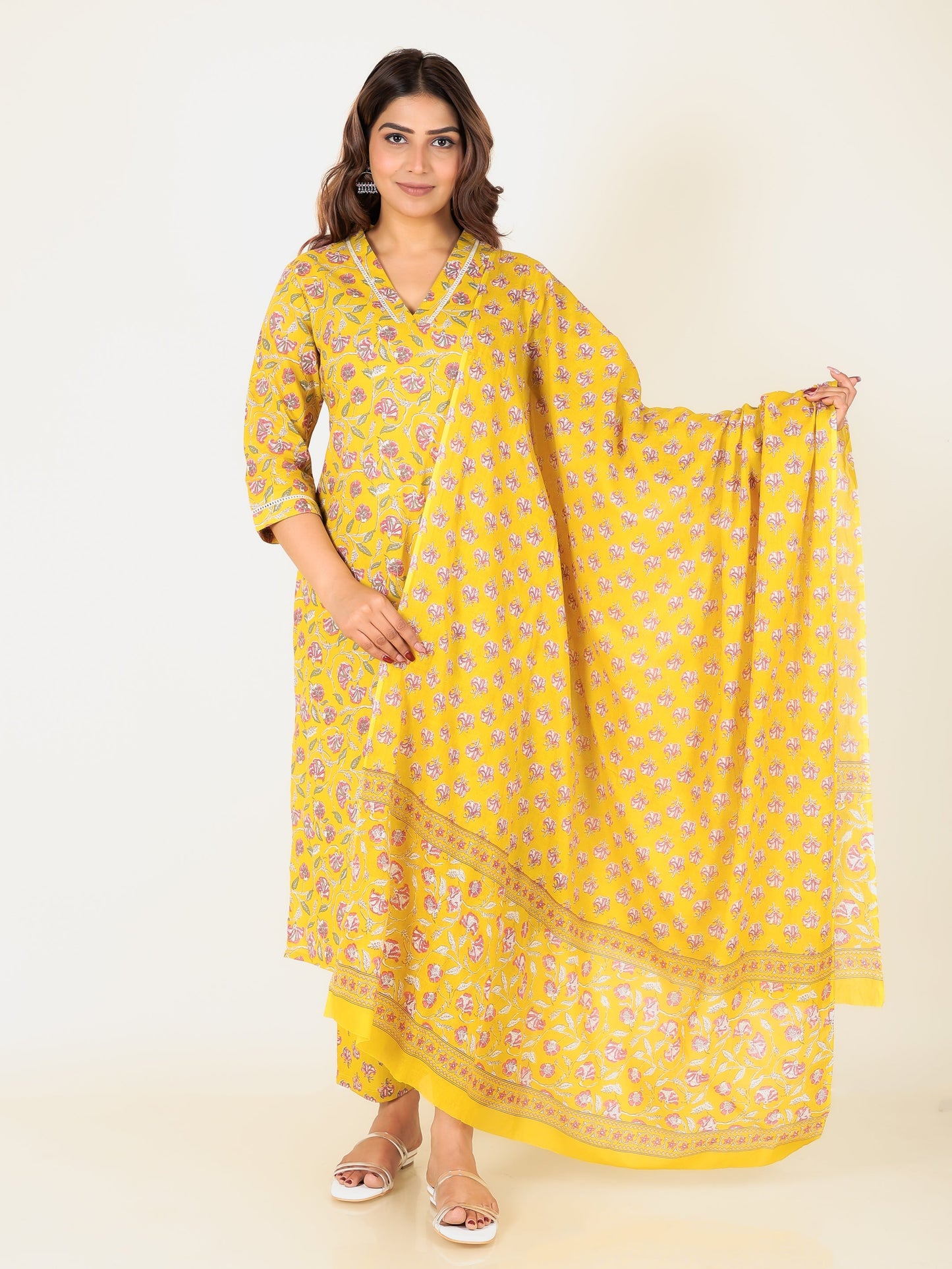 Soft Cotton Floral Kurta