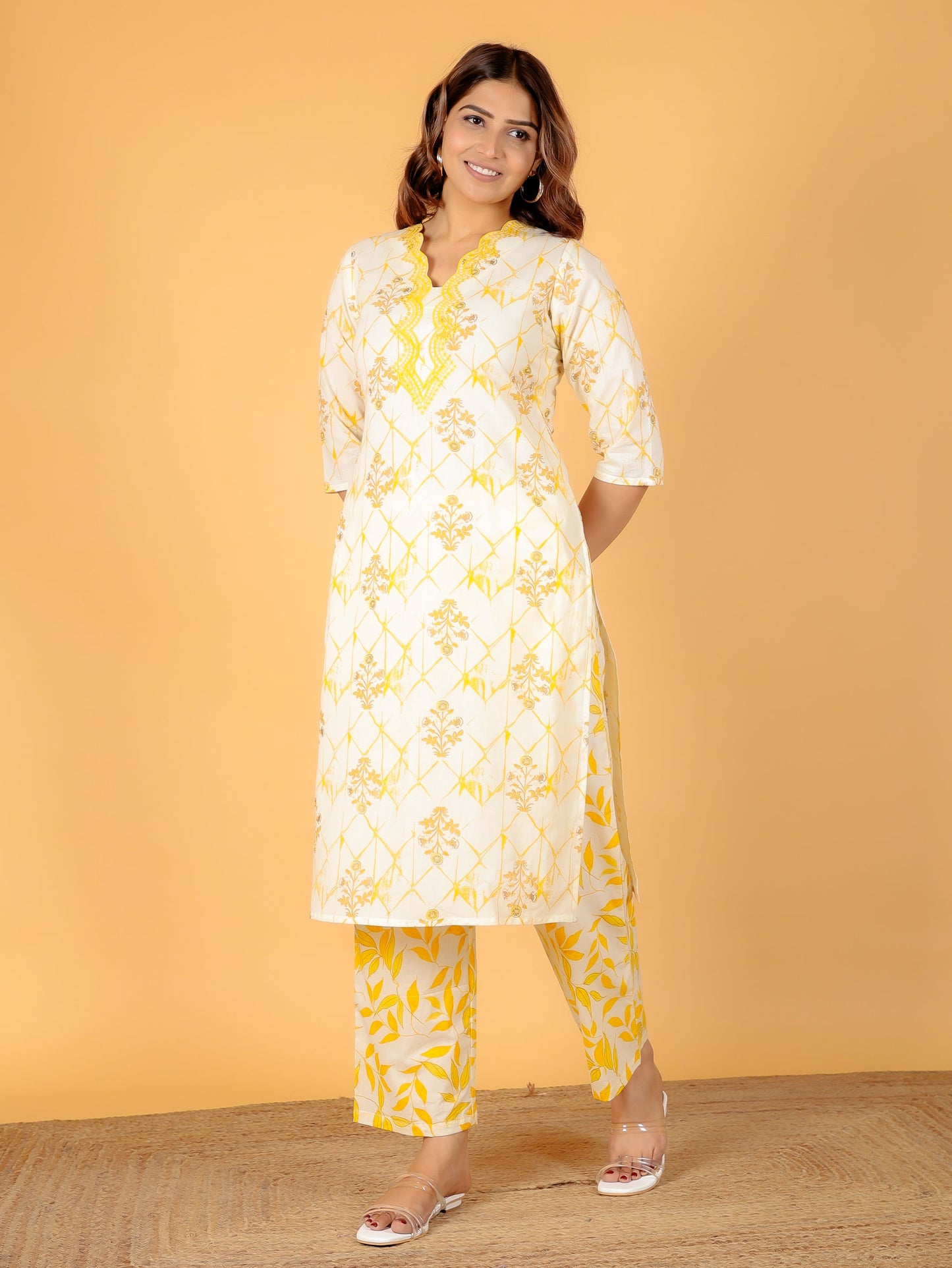 Soft Cotton Floral Kurta