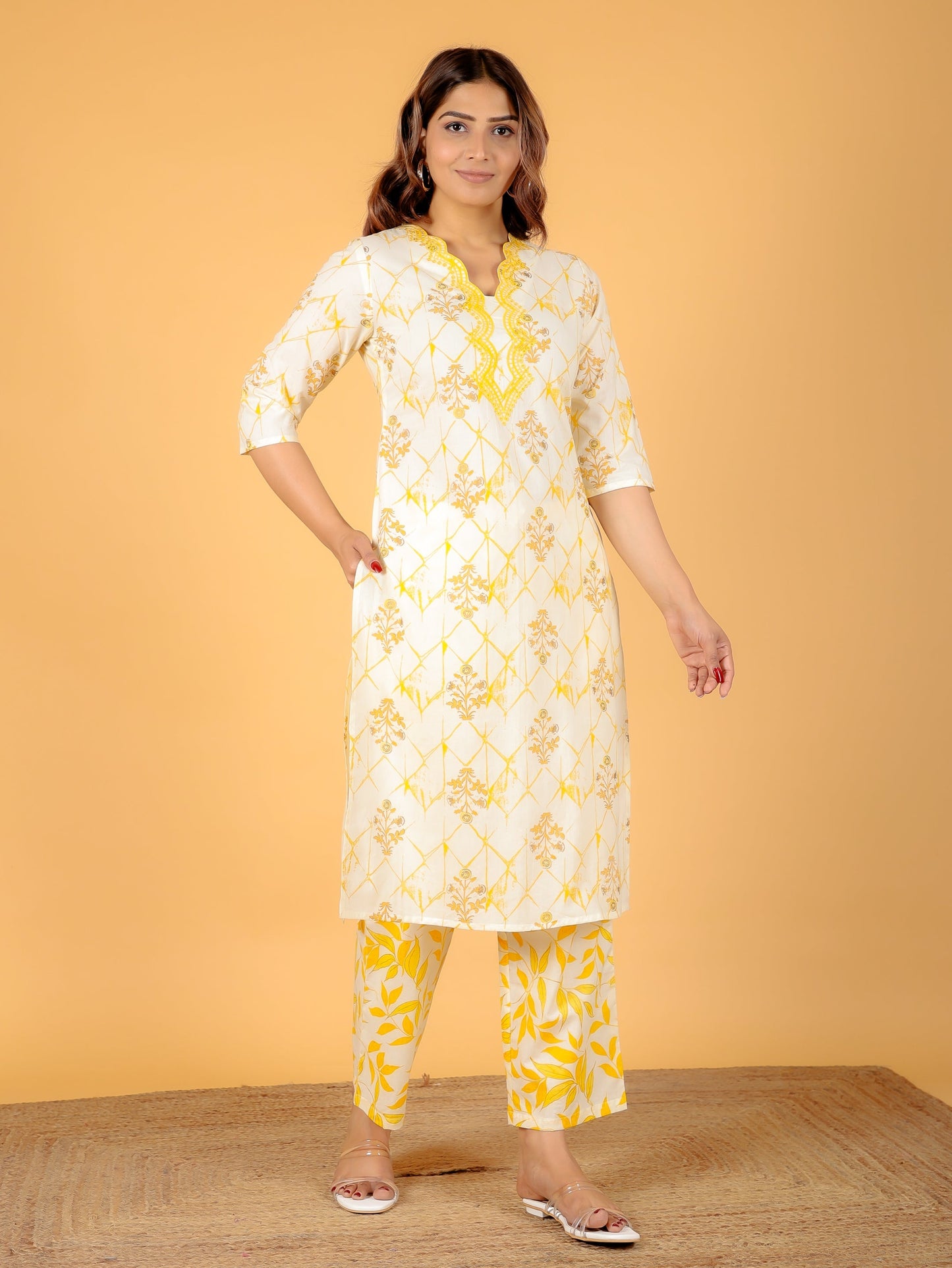 Soft Cotton Floral Kurta