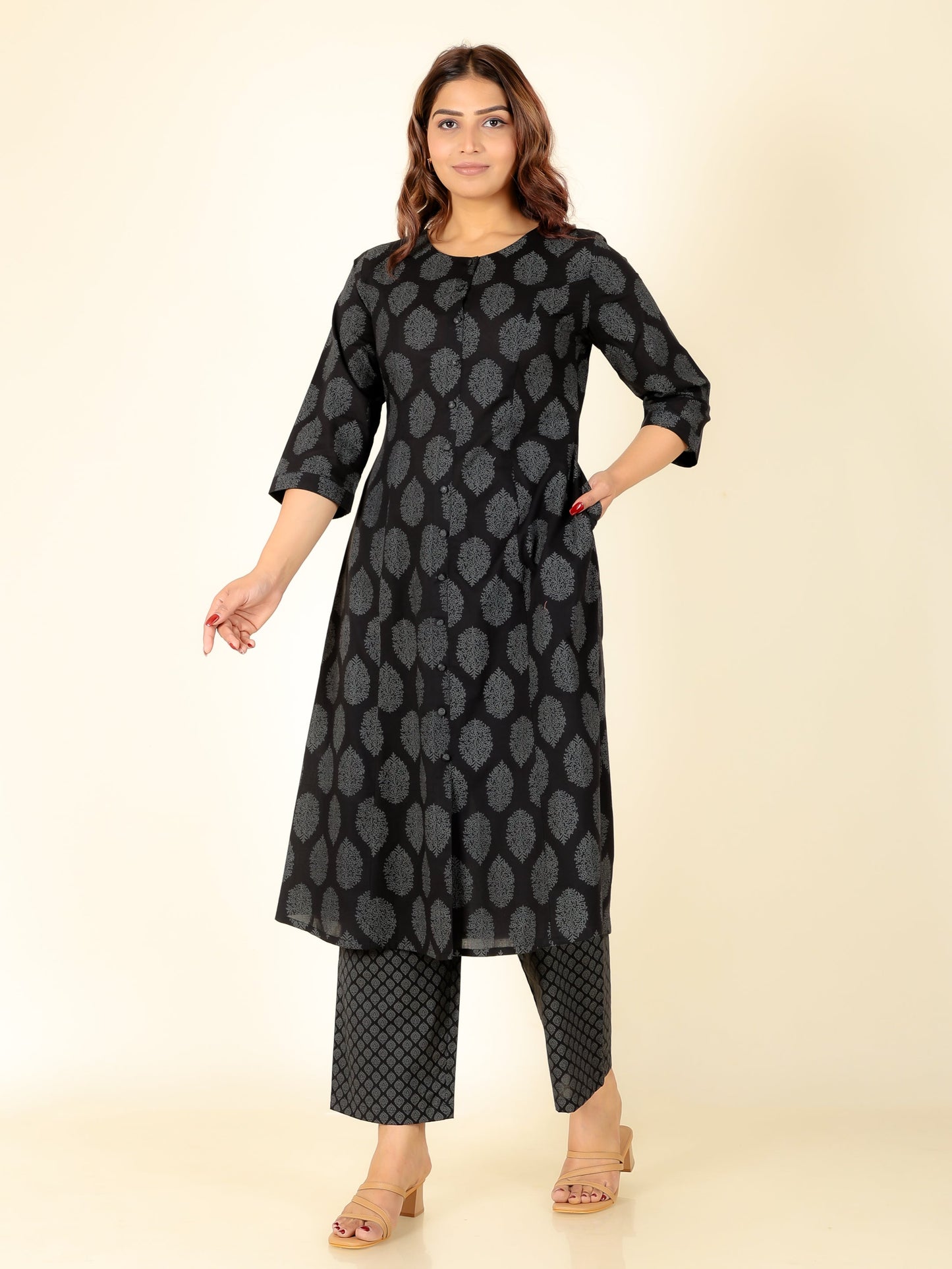 Soft Cotton Floral Kurta