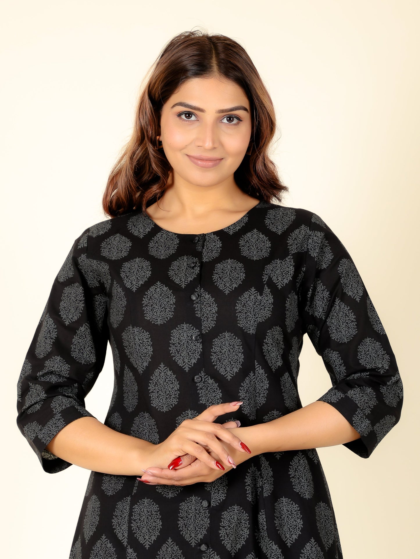 Soft Cotton Floral Kurta