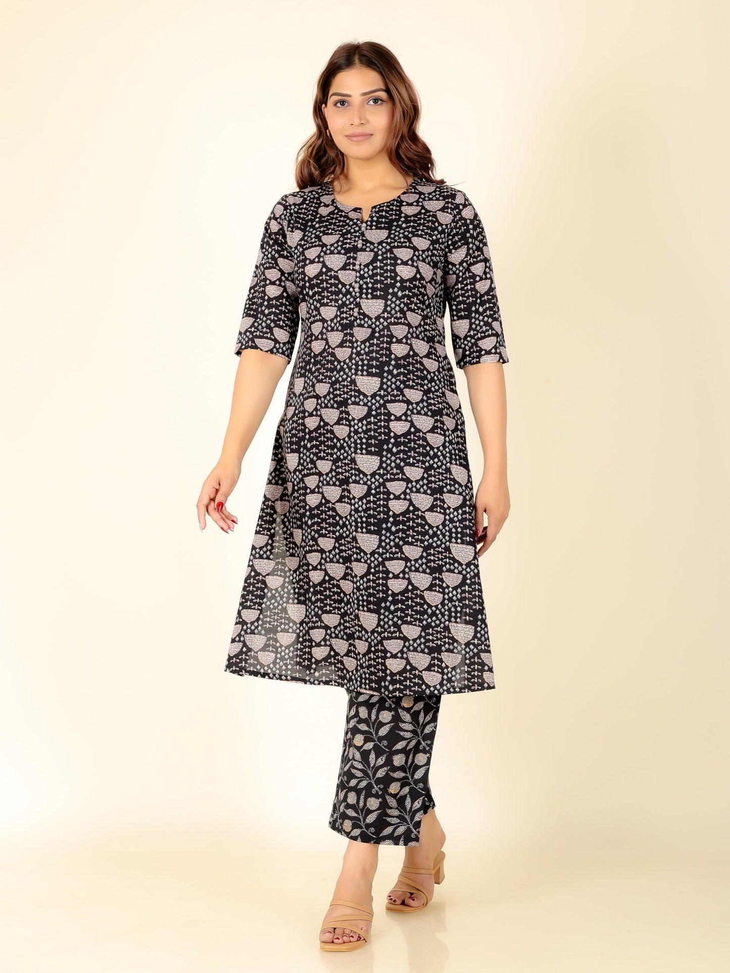 Soft Cotton Abstract Kurta