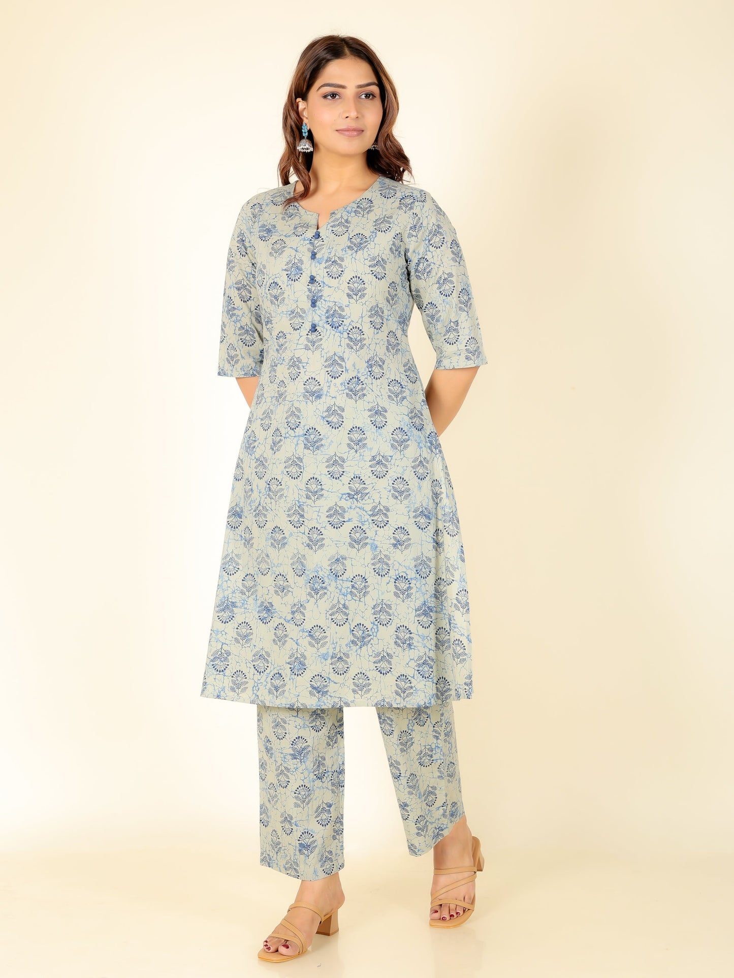 Soft Cotton Floral Kurta