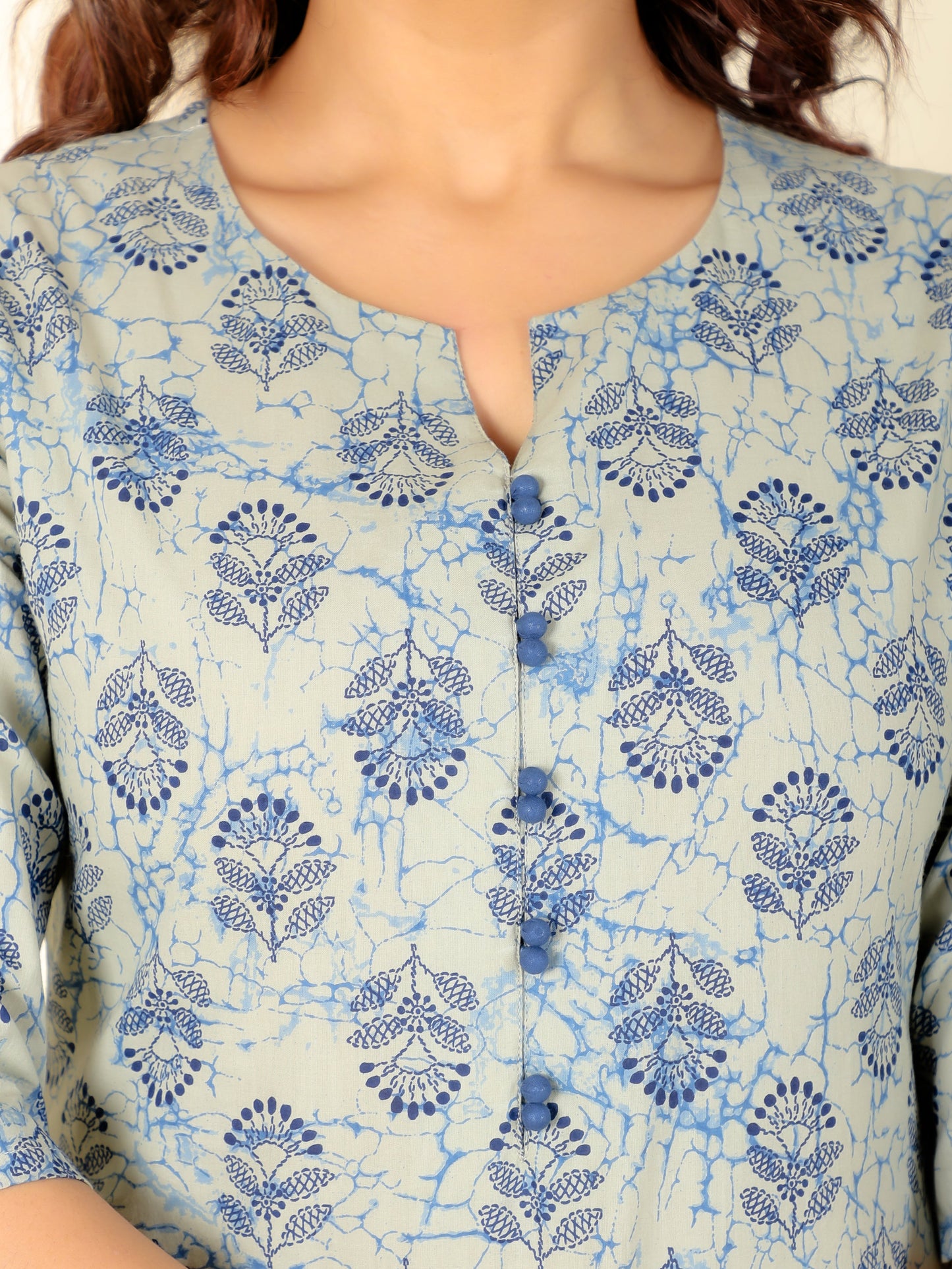 Soft Cotton Floral Kurta