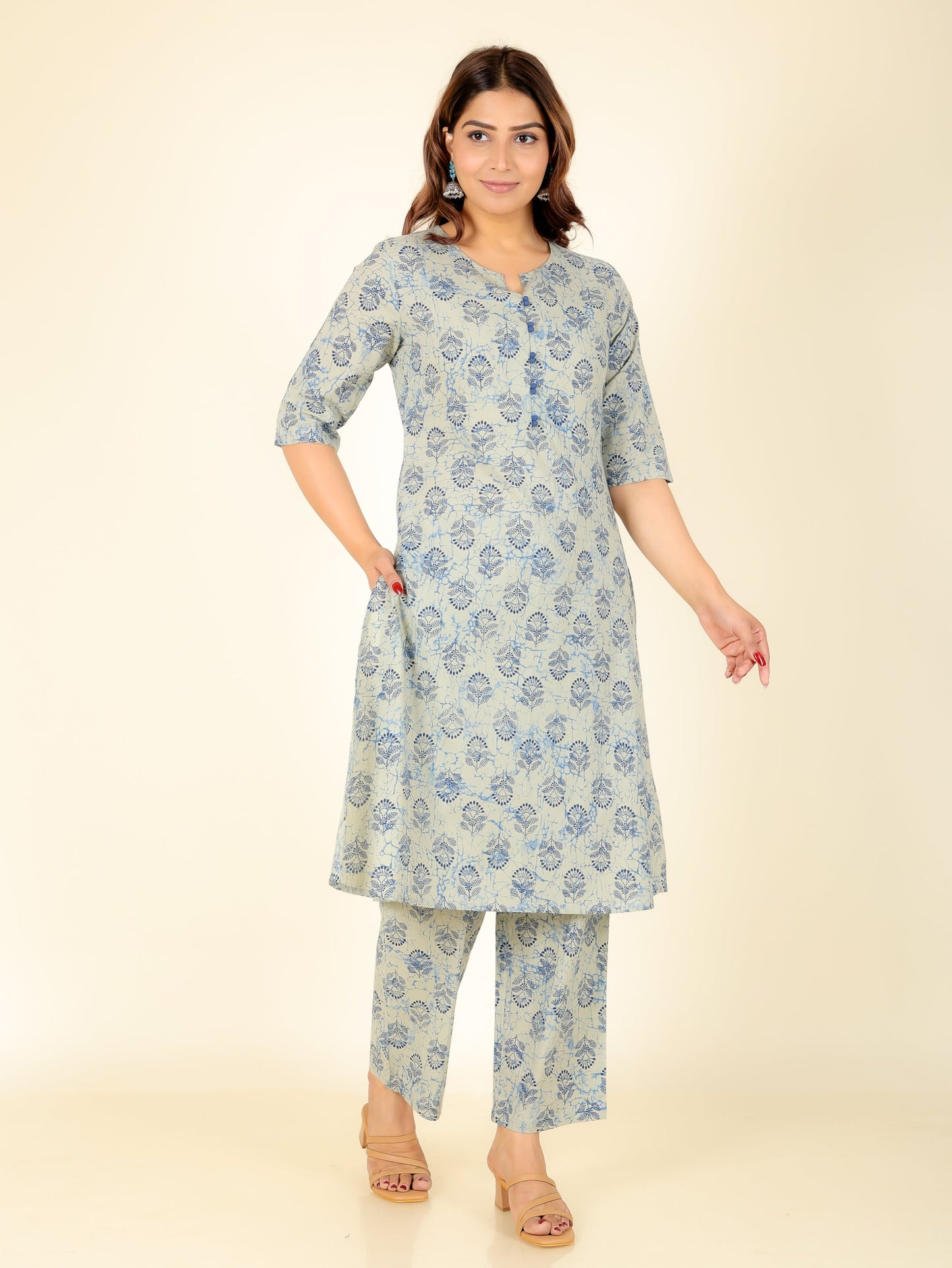 Soft Cotton Floral Kurta