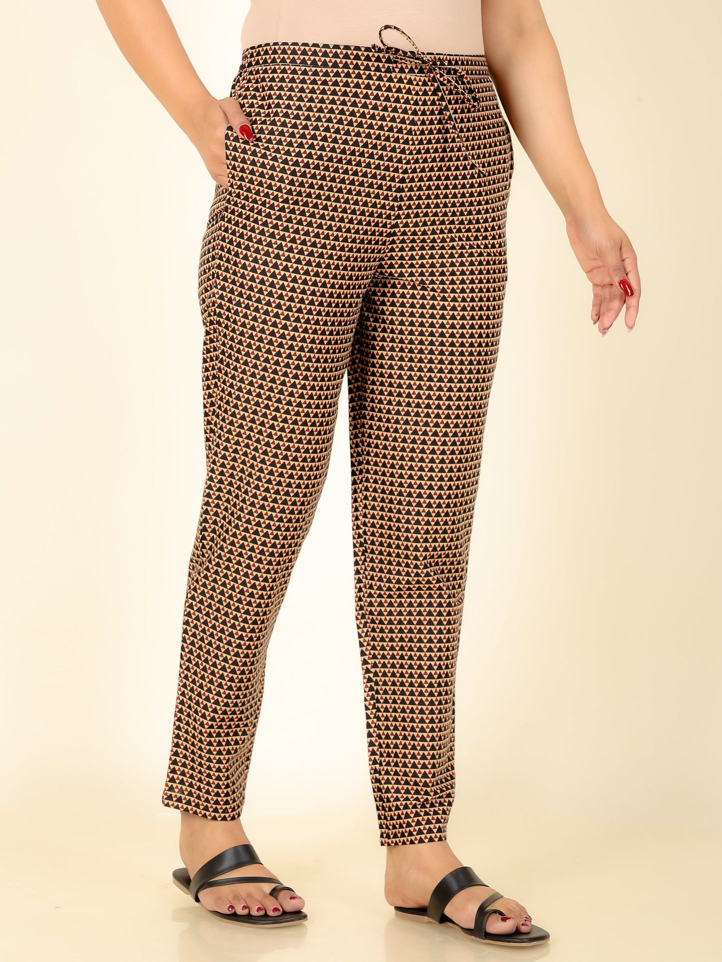 Soft Cotton Geometric Pant