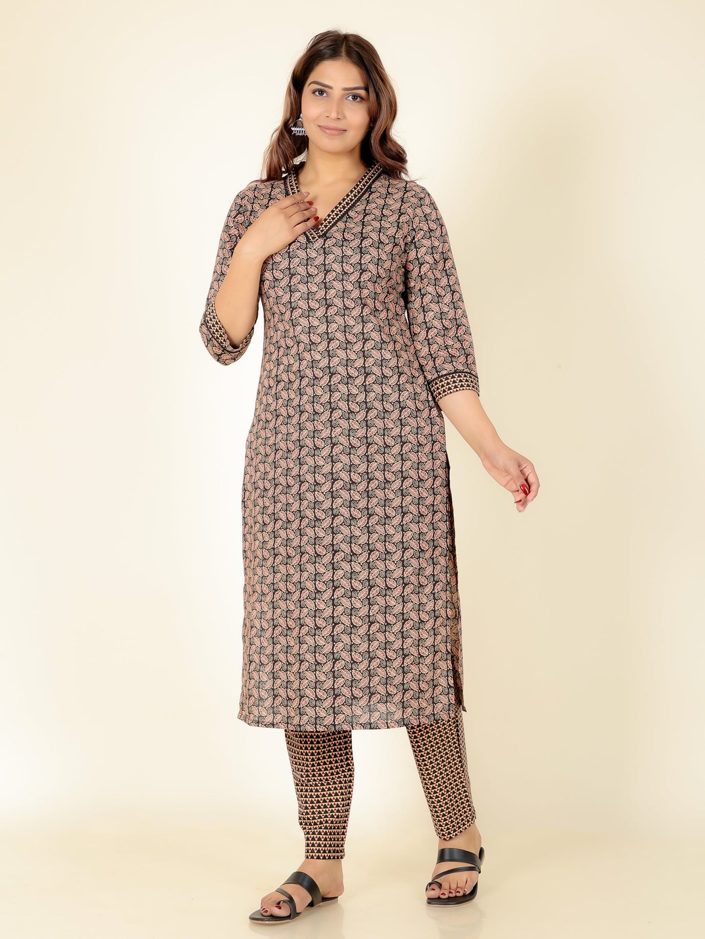 Soft Cotton Floral Kurta