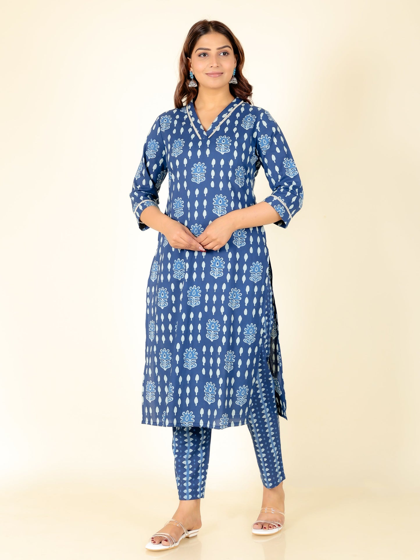 Soft Cotton Floral Kurta