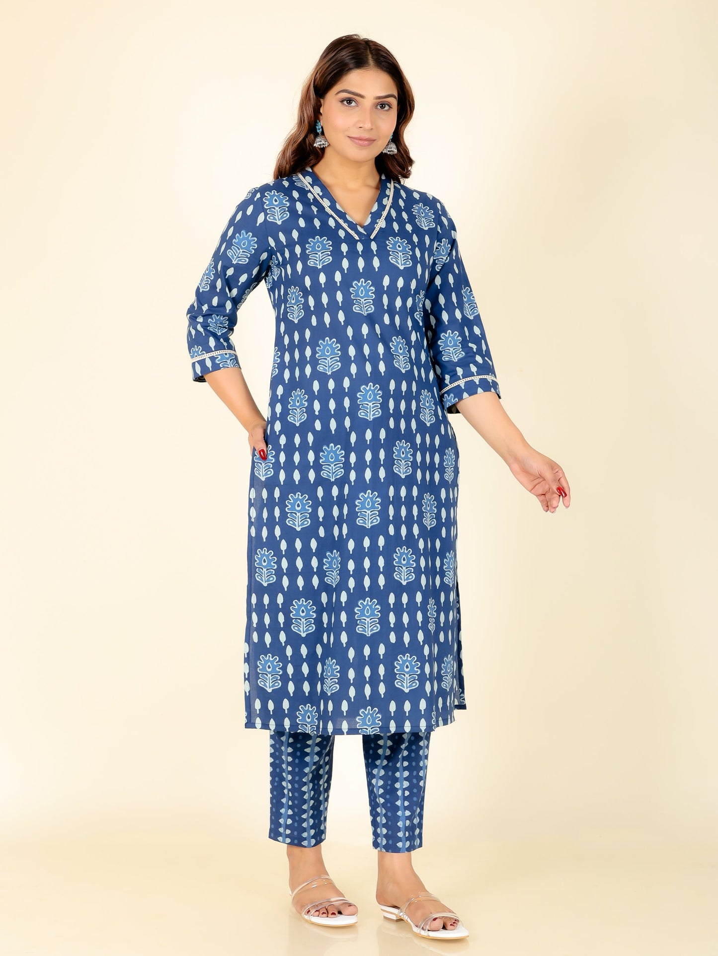 Soft Cotton Floral Kurta