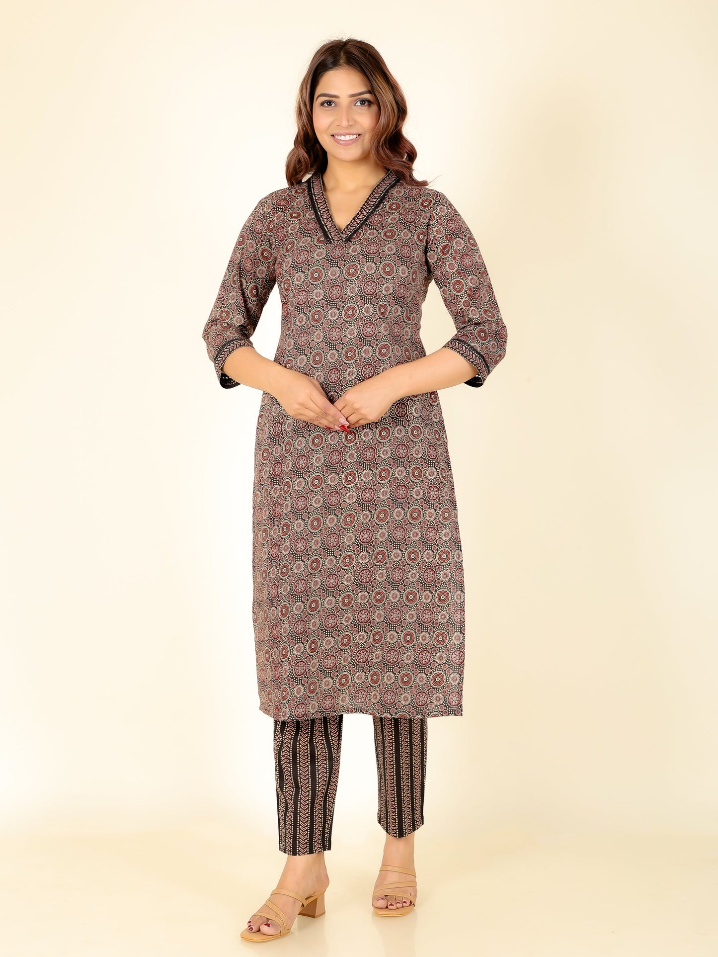 Soft Cotton Ajrakh Kurta