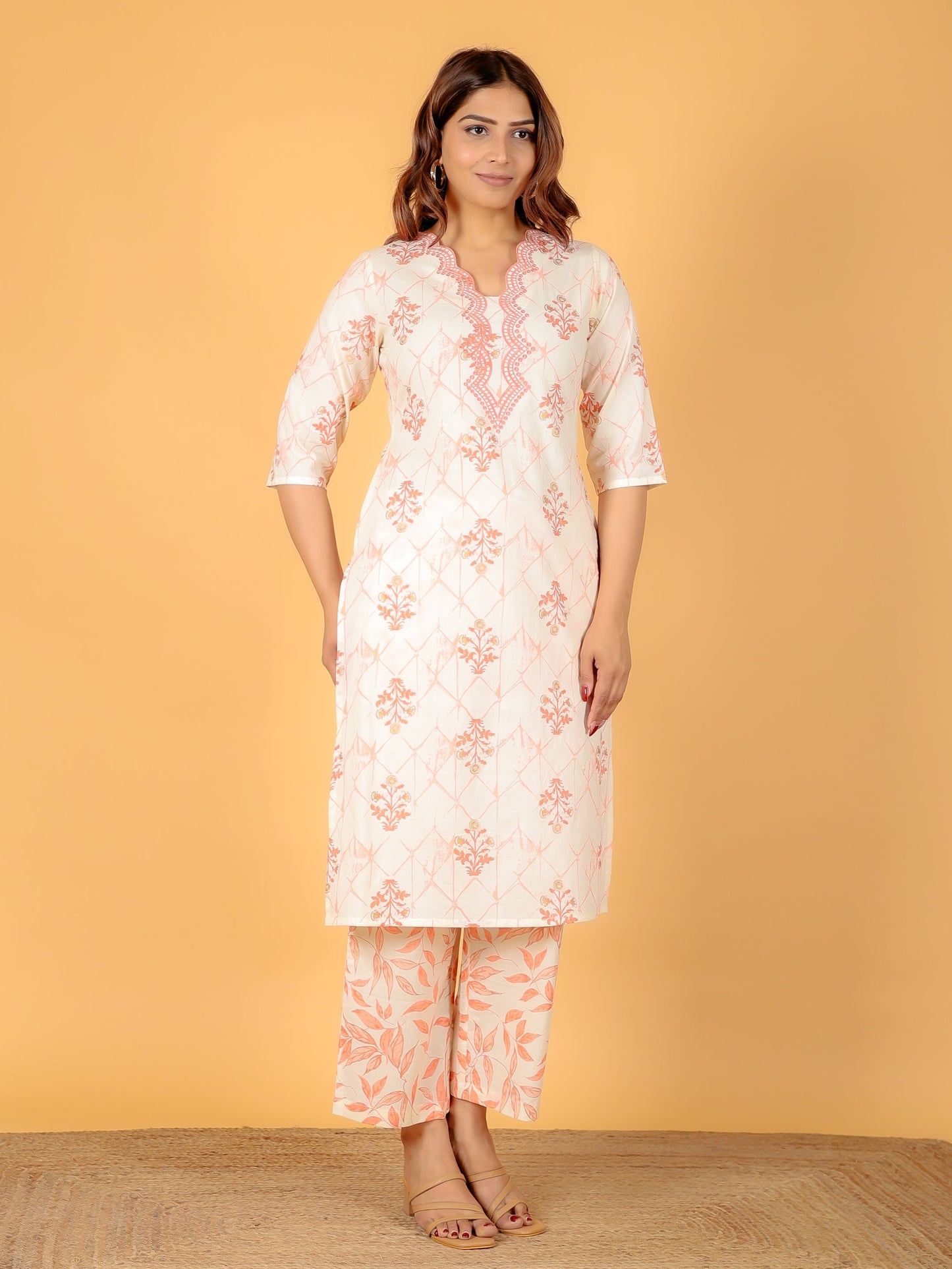 Soft Cotton Floral Kurta