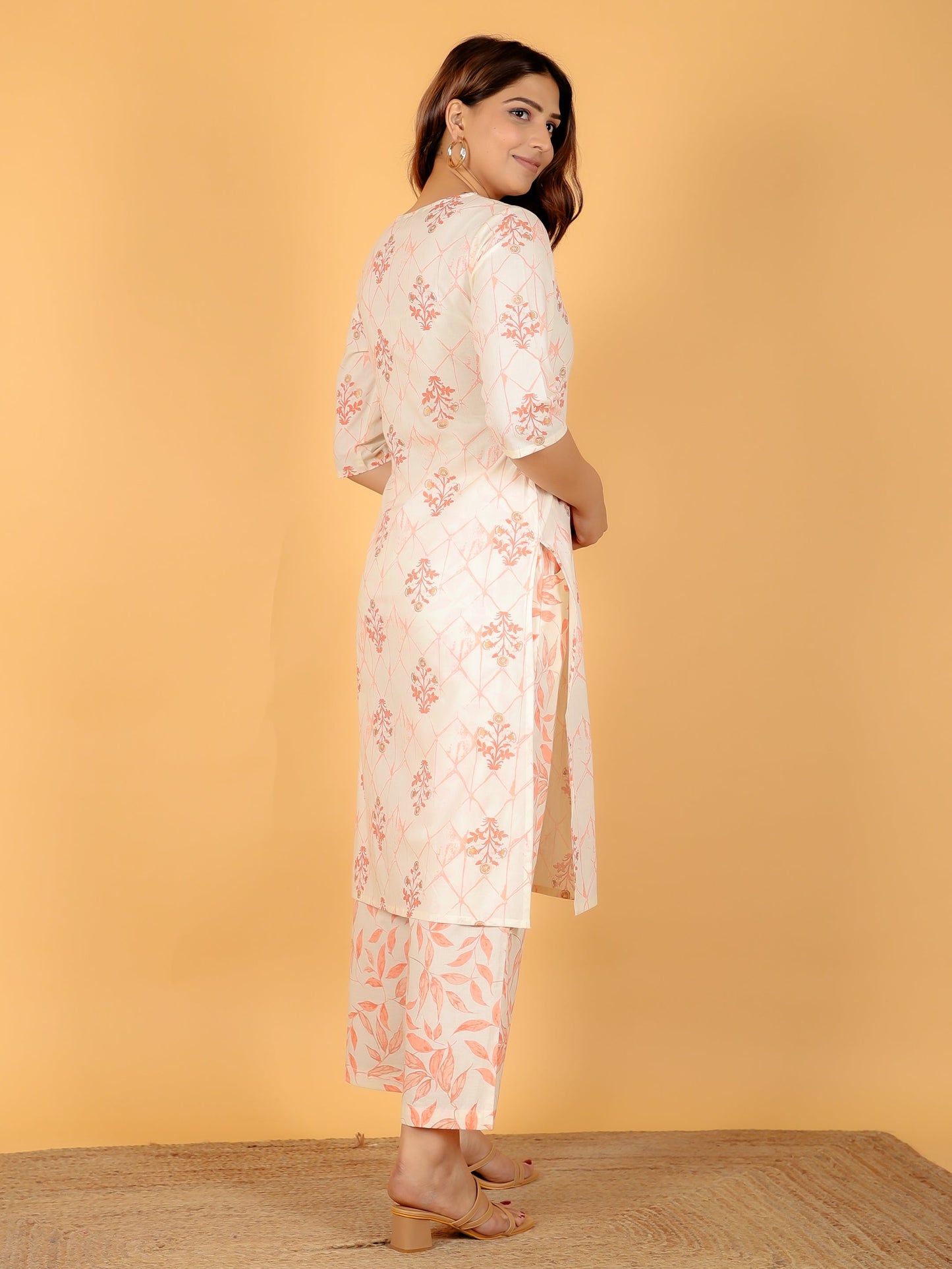 Soft Cotton Floral Kurta