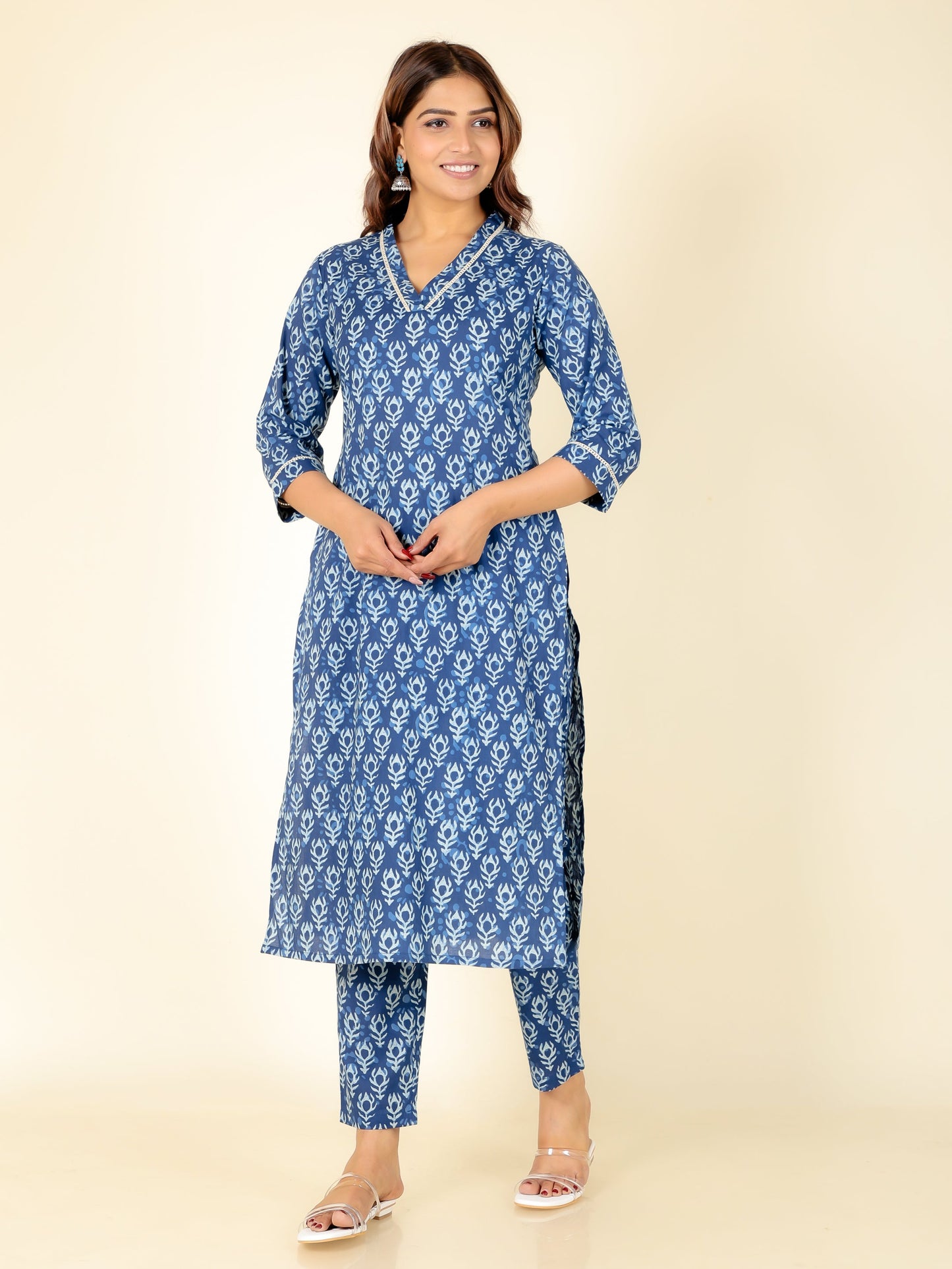 Soft Cotton Floral Kurta