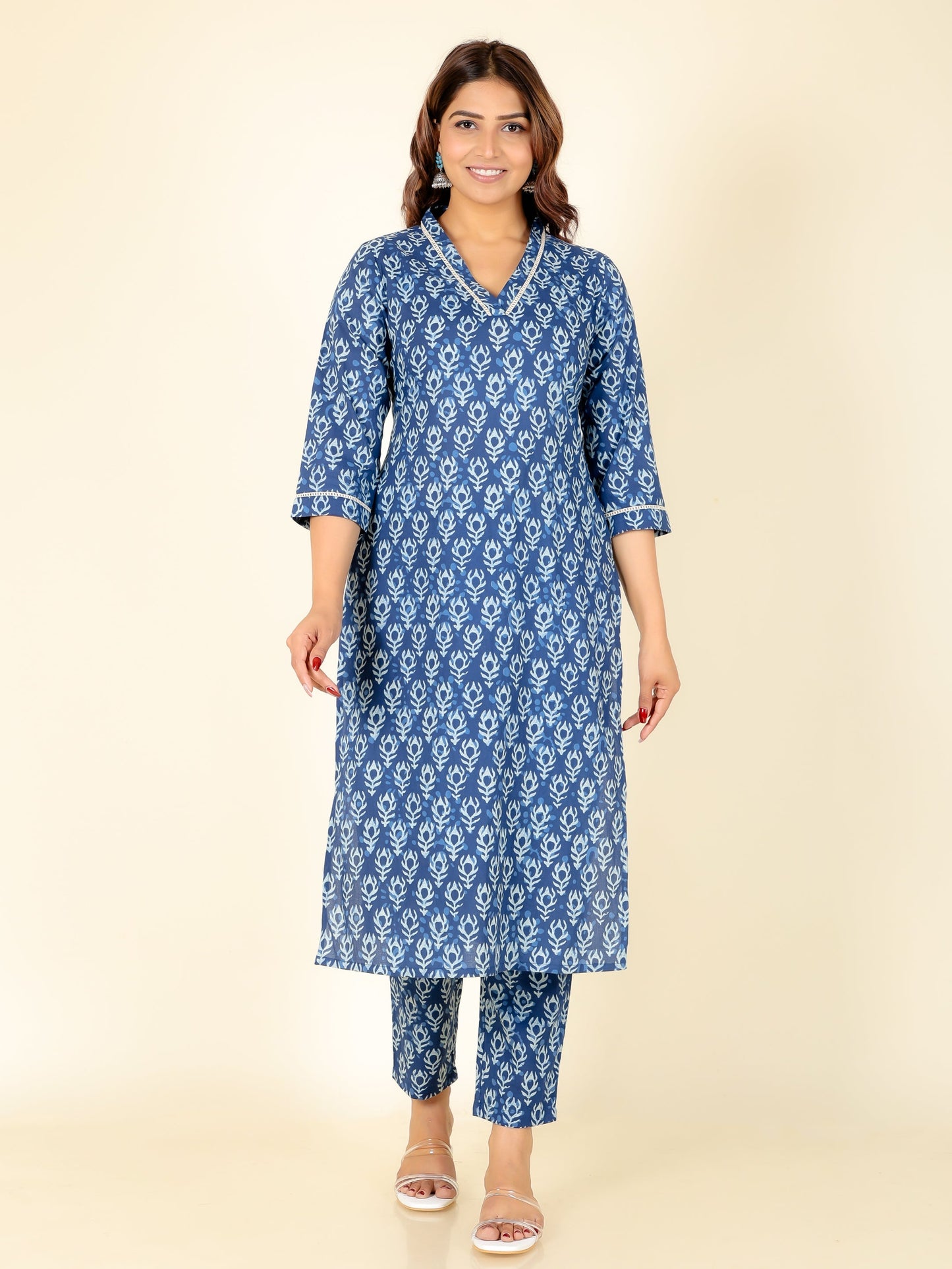 Soft Cotton Floral Kurta