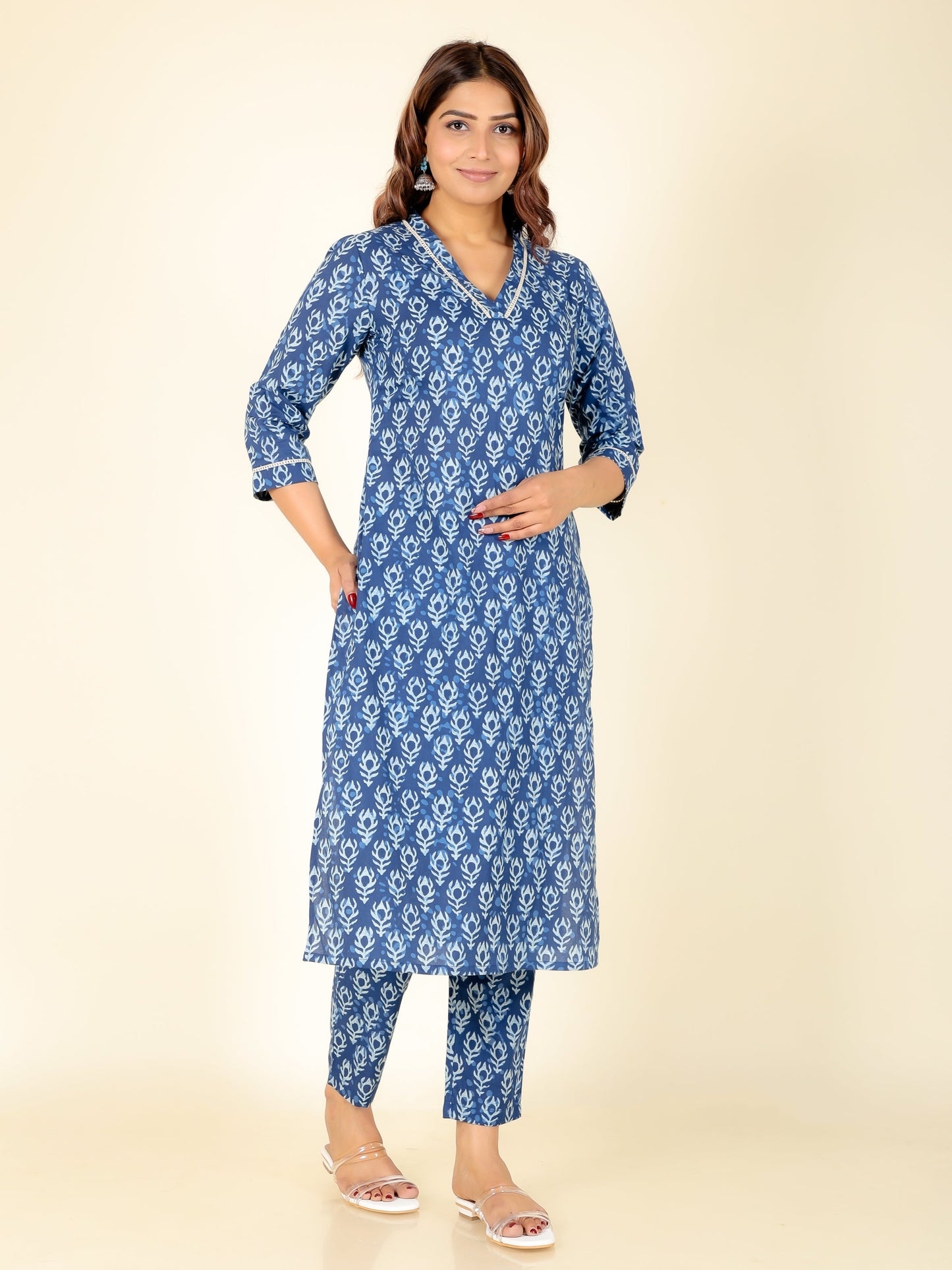 Soft Cotton Floral Kurta