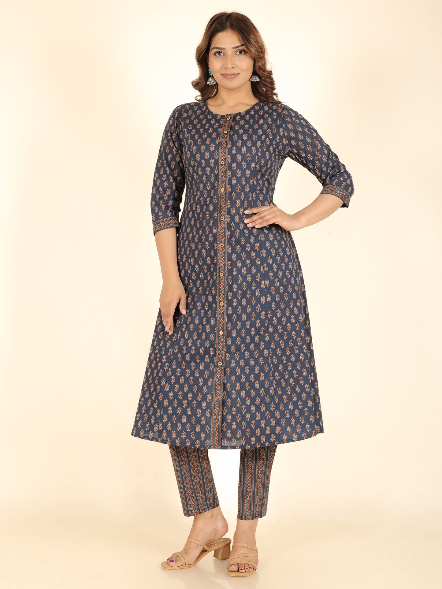 Soft Cotton Ajrakh Kurta