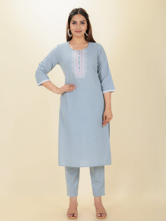 Khadi Cotton Solid Kurta