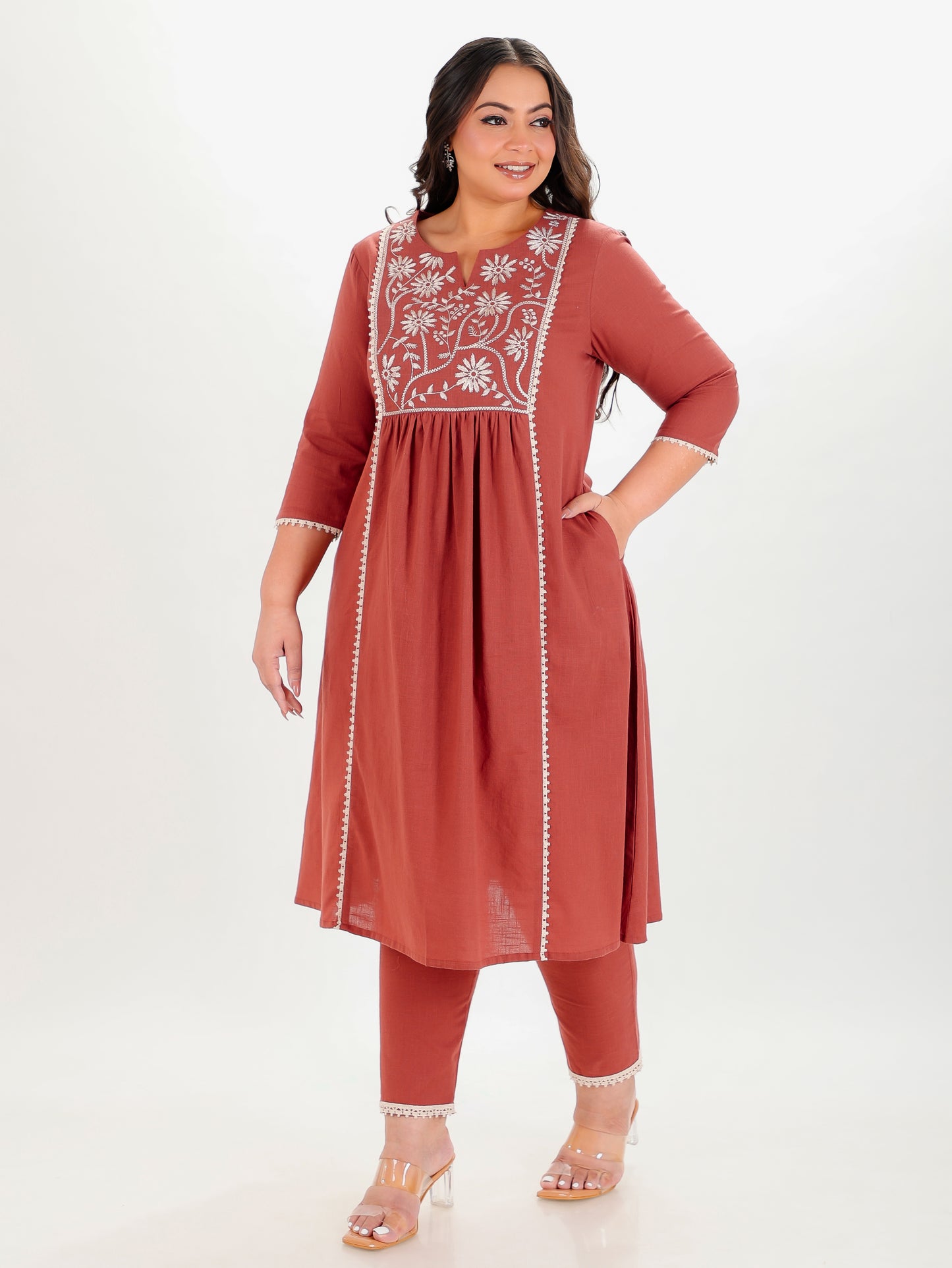 Khadi Cotton Solid Kurta