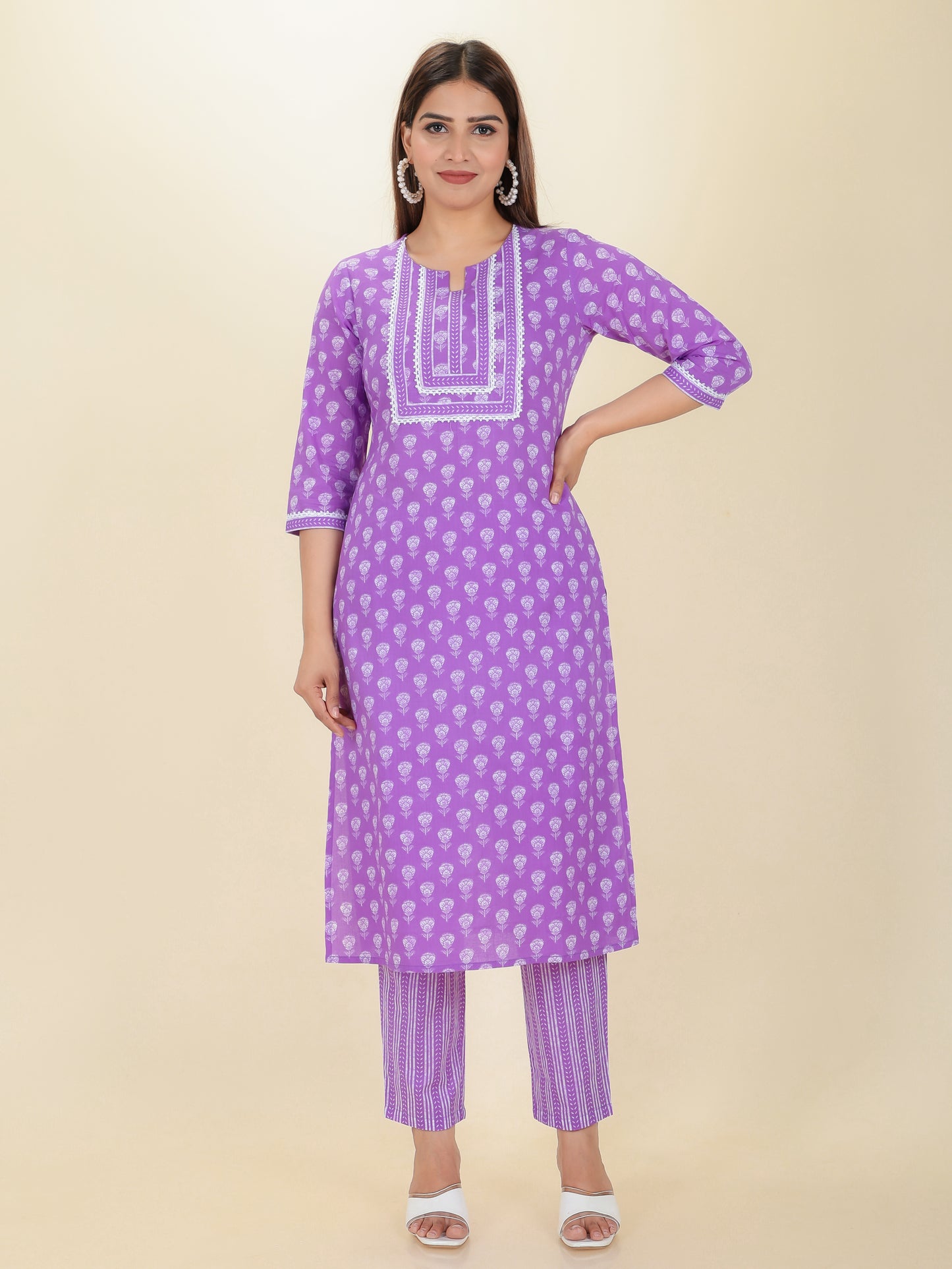 Soft Cotton Block Kurta