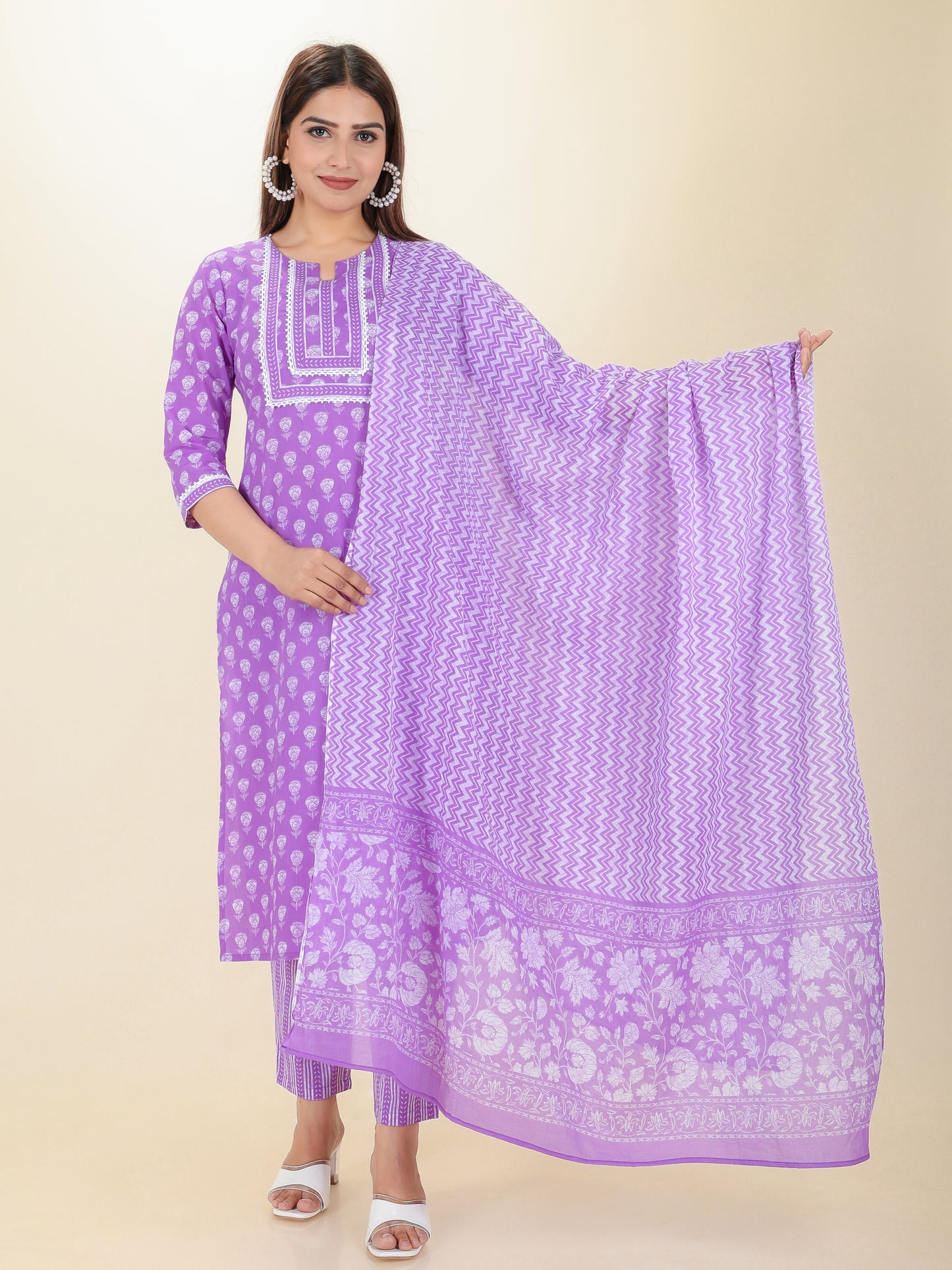 Soft Cotton Block Kurta