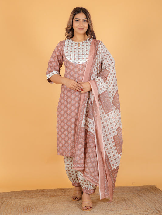 Voile Cotton Geometric Dupatta