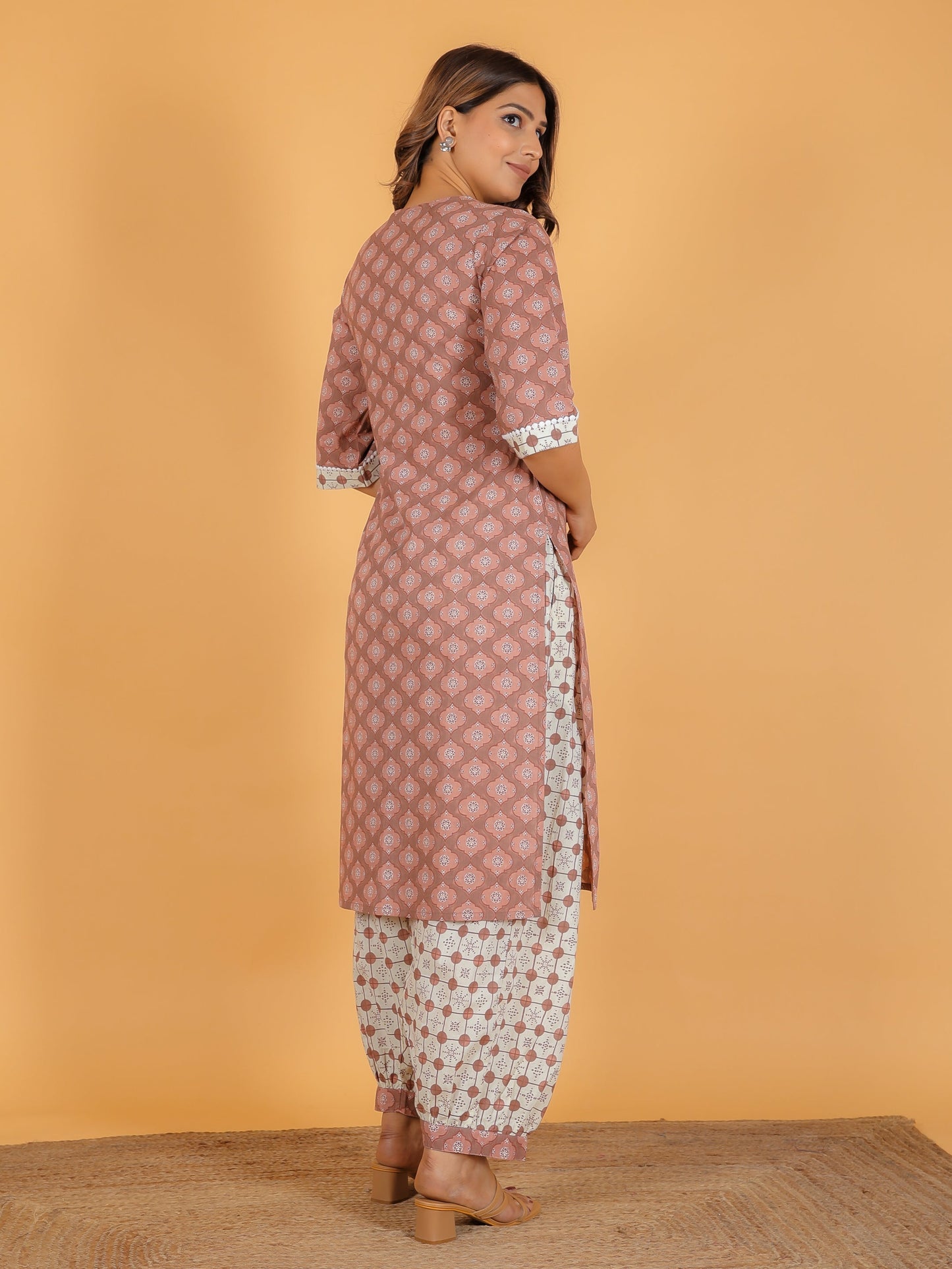 Soft Cotton Geometric Kurta