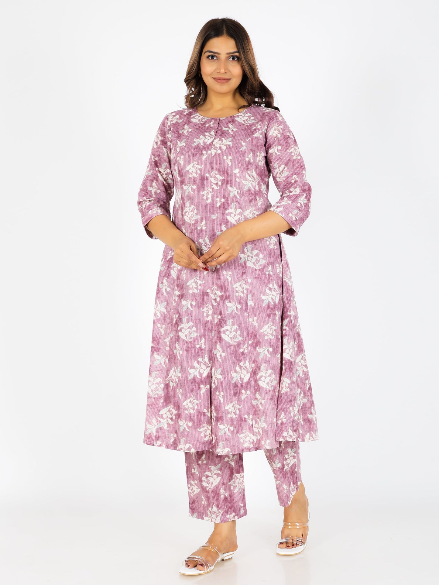 Kantha Cotton Floral Kurta