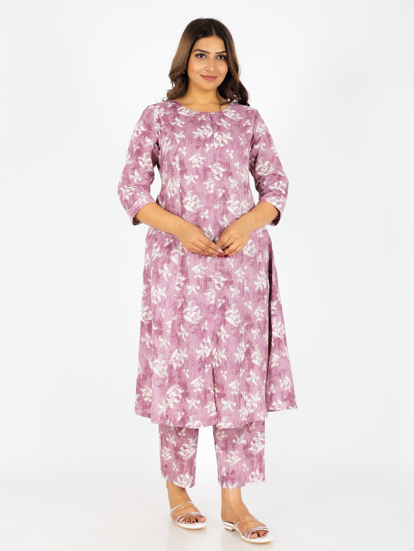 Kantha Cotton Floral Kurta